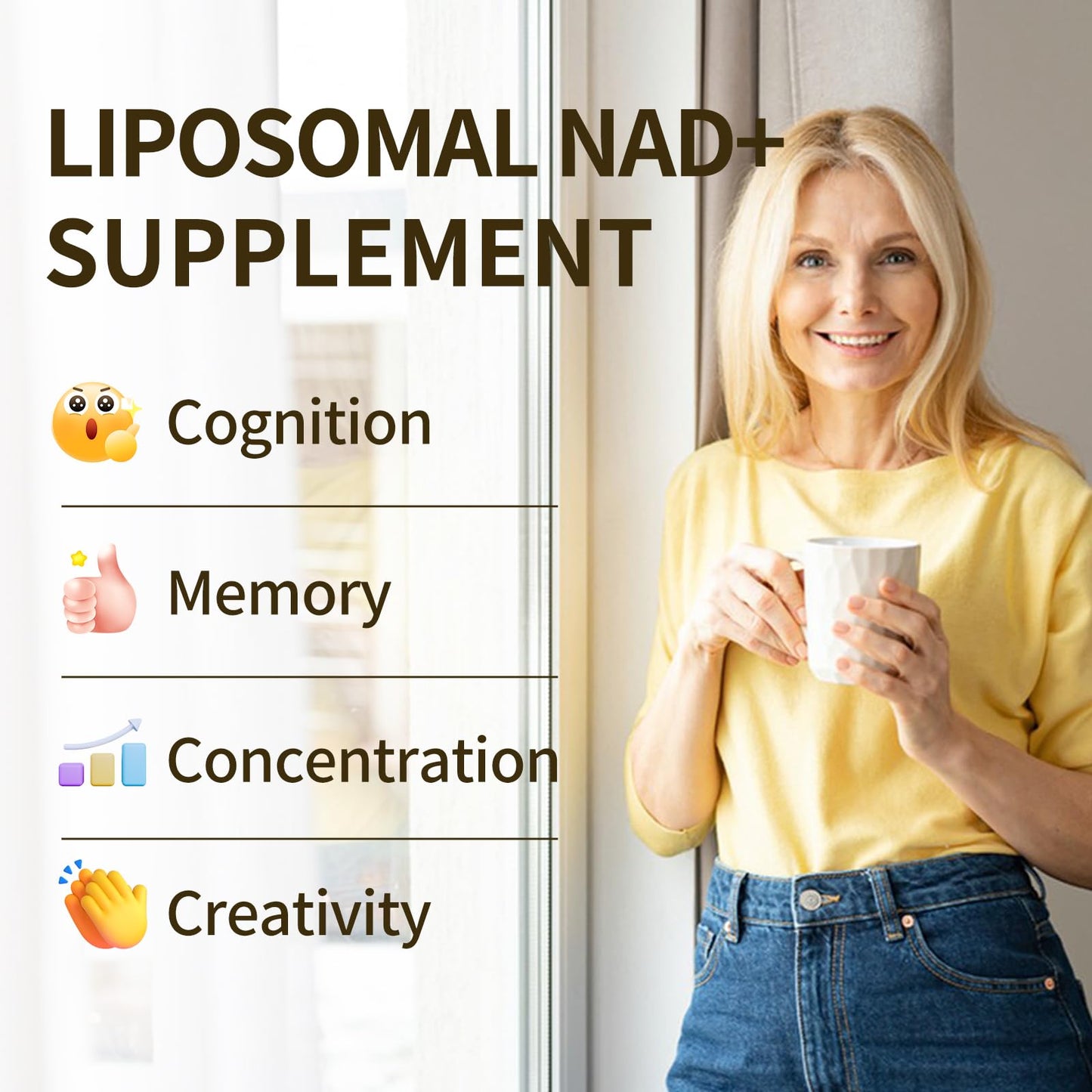 Heaisrlate NAD+ Supplement 600mg with Quercetin & Resveratrol - Liposomal NAD Booster for Cellular Energy, Anti-Aging Support - D-Ribose Enhanced Formula - Vegan, Non-GMO, 3rd Party Tested, 60 Capsules