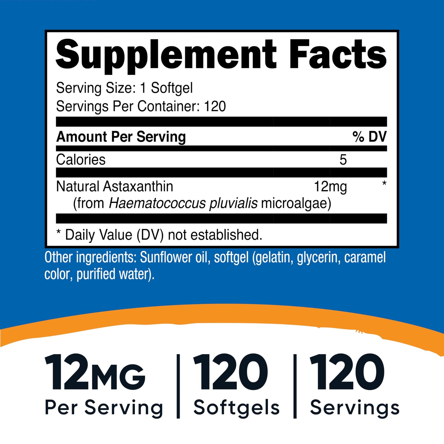 Nutricost Astaxanthin 12mg Capsules 120 Count