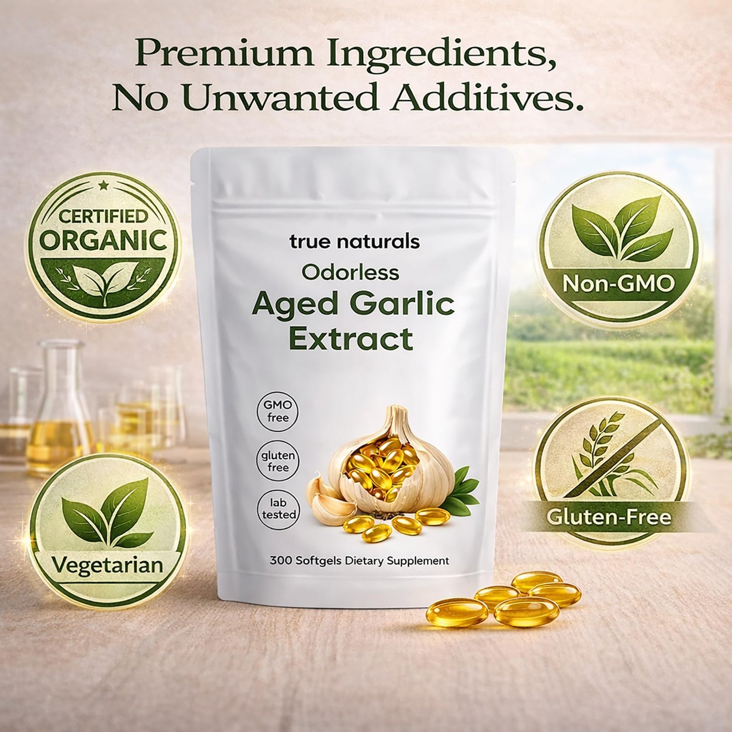 TRUE NATURALS Aged Garlic Extract Softgels 300
