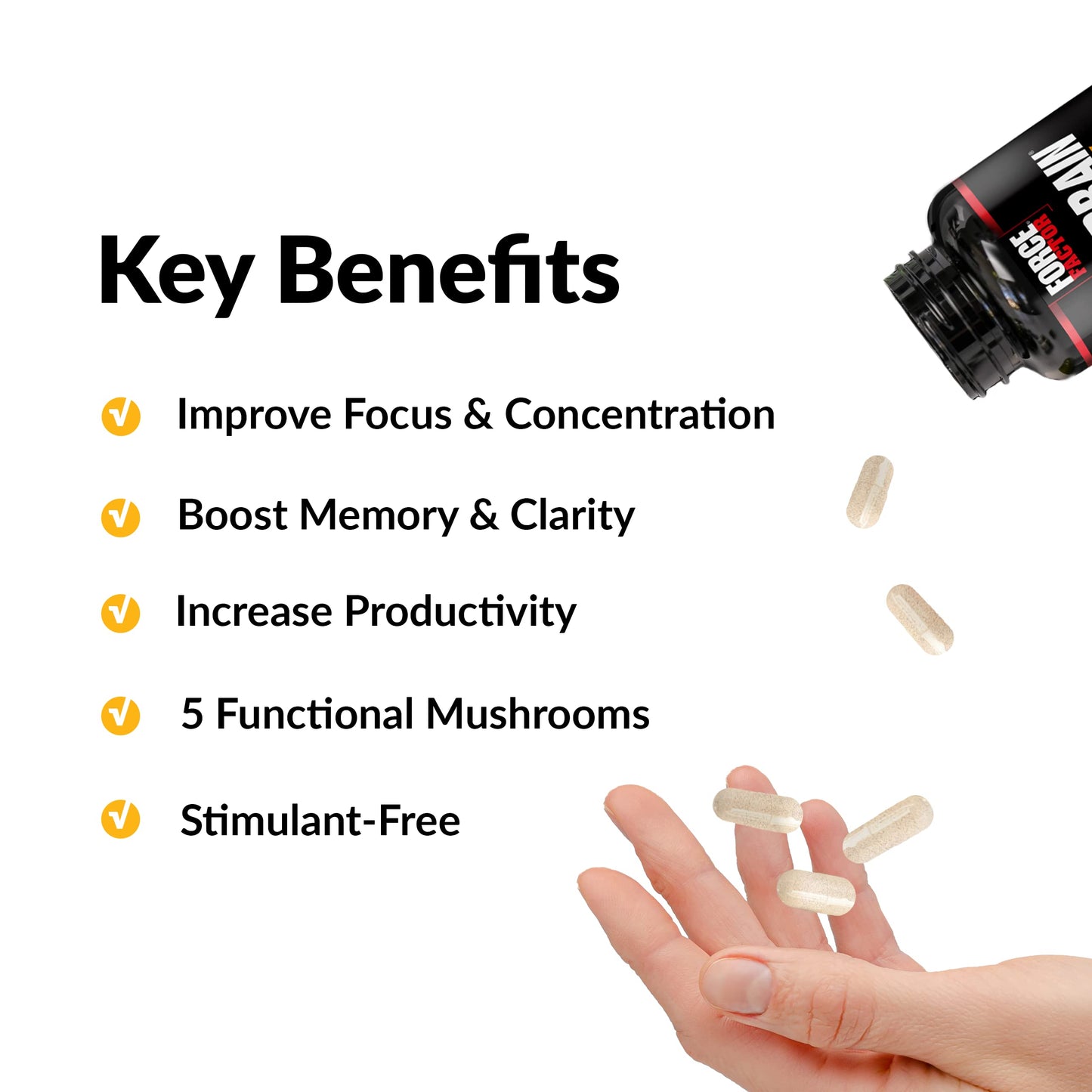 Force Factor Forebrain Focus Brain Booster Capsule 60 Count