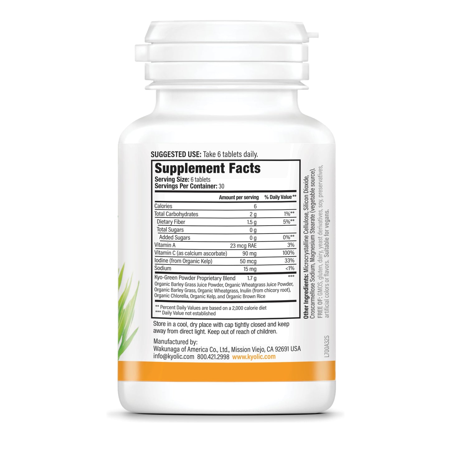 Kyolic Kyo-Green Greens Blend Energy Tablet 180 Tablets