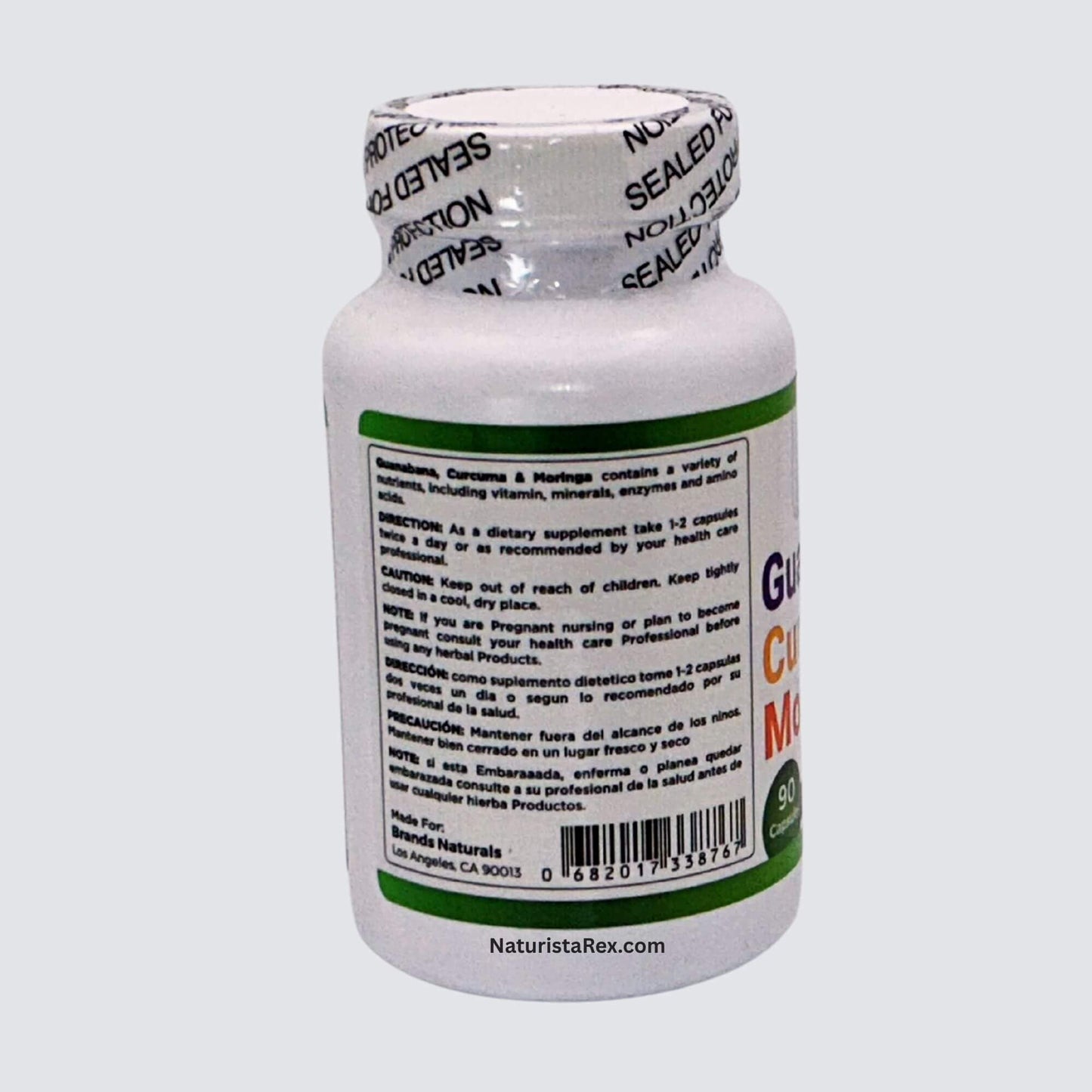 Generic Guanabana Curcuma Moringa Dietary Supplement, 90 Capsules