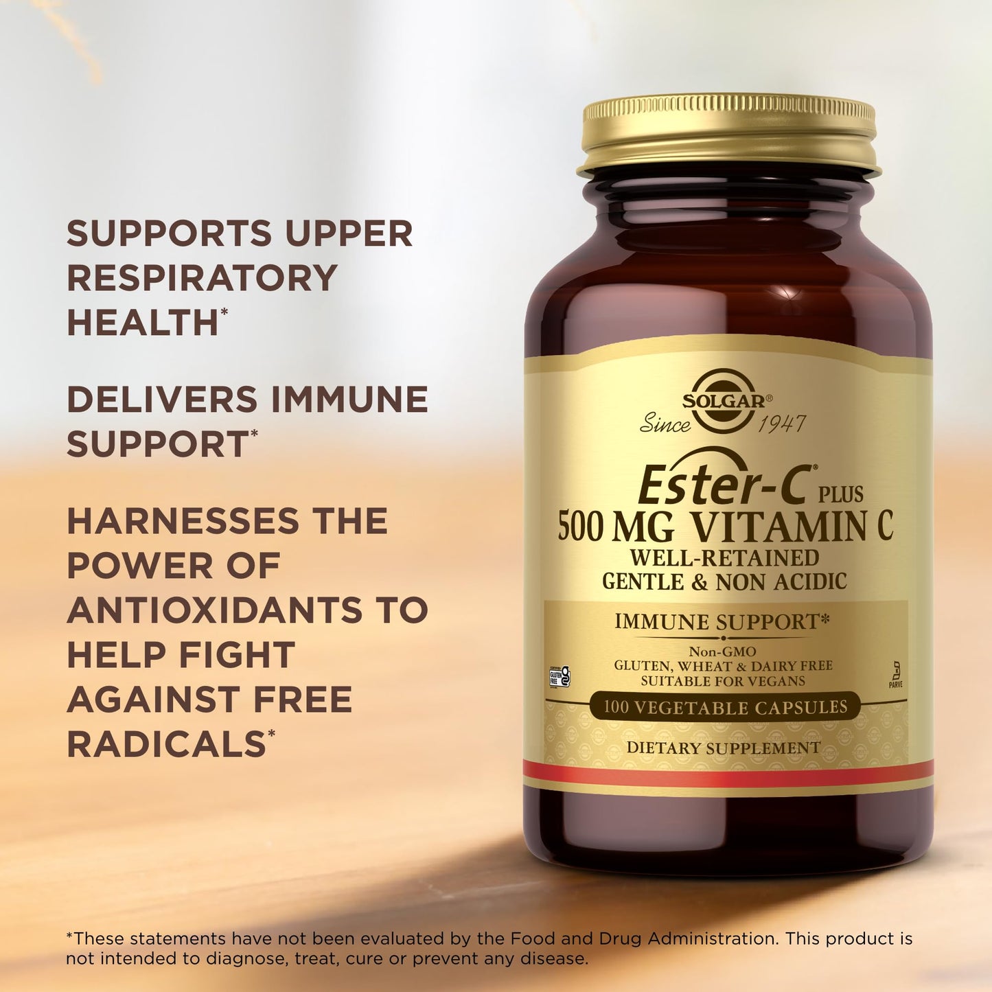 Solgar Ester-C Plus 500 mg Vitamin C (Ascorbate Complex) Capsules 200 Capsules