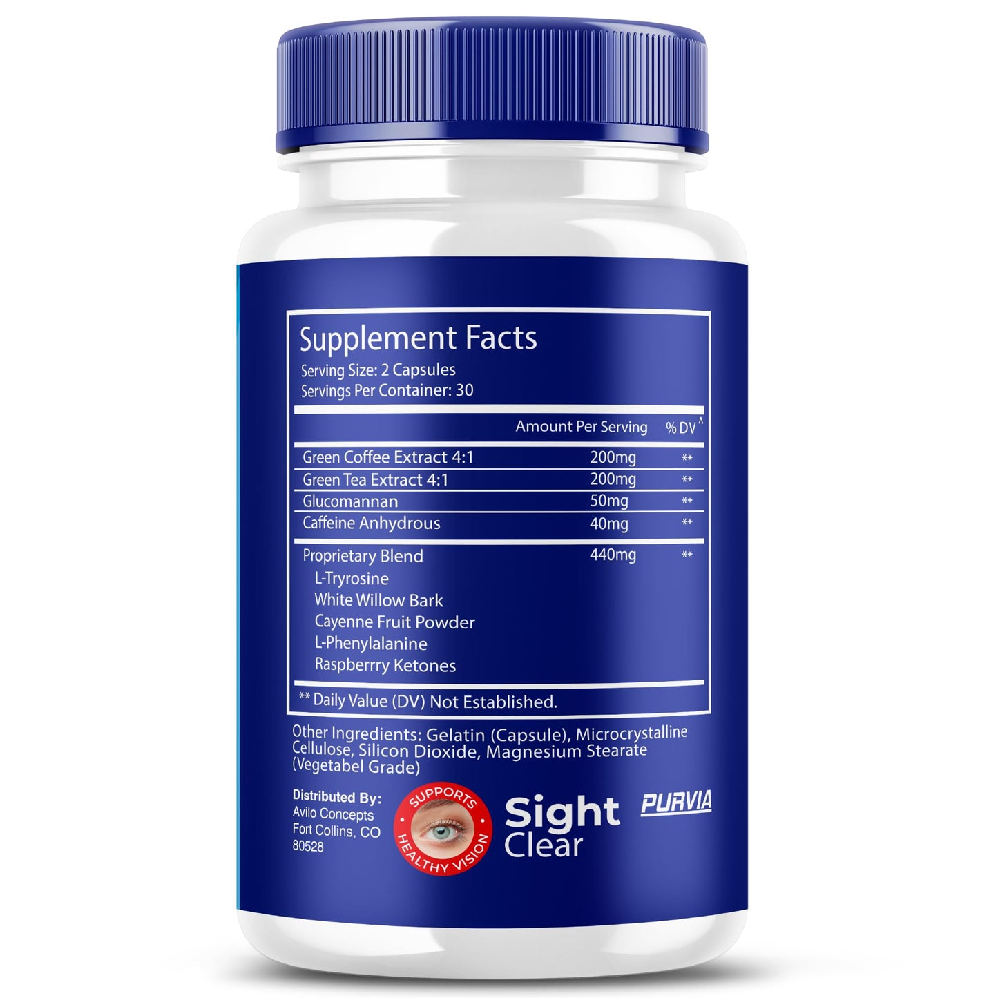 Purvia Sight Clear Eye Supplement 300 Capsules