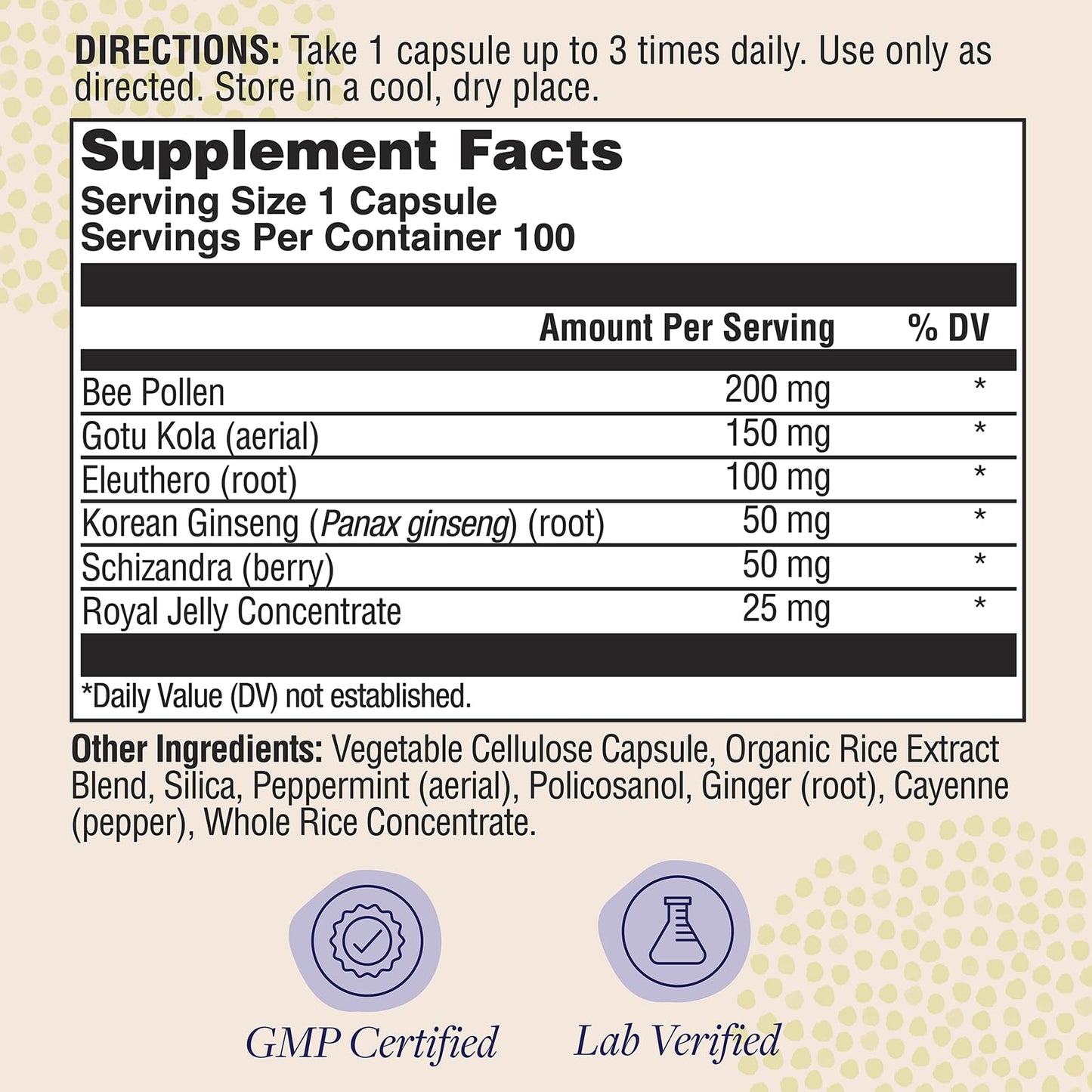 ZAND Bee Therapy Hive Vitality Capsules, 100 Count