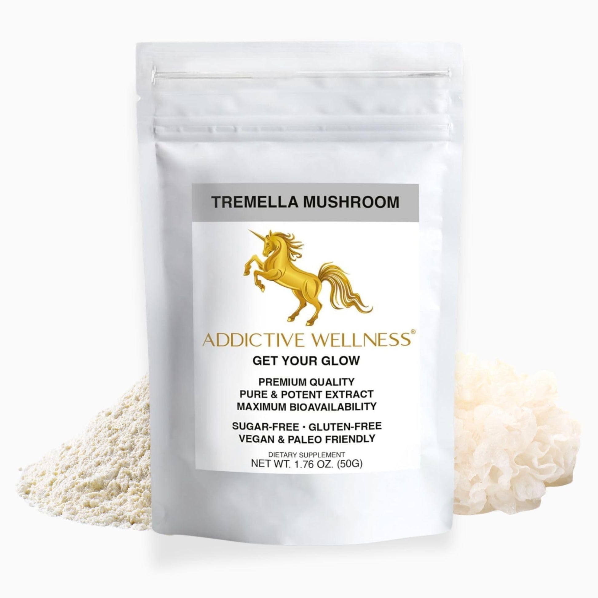 Addictive Wellness Tremella Mushroom Extract Powder 1.76 oz