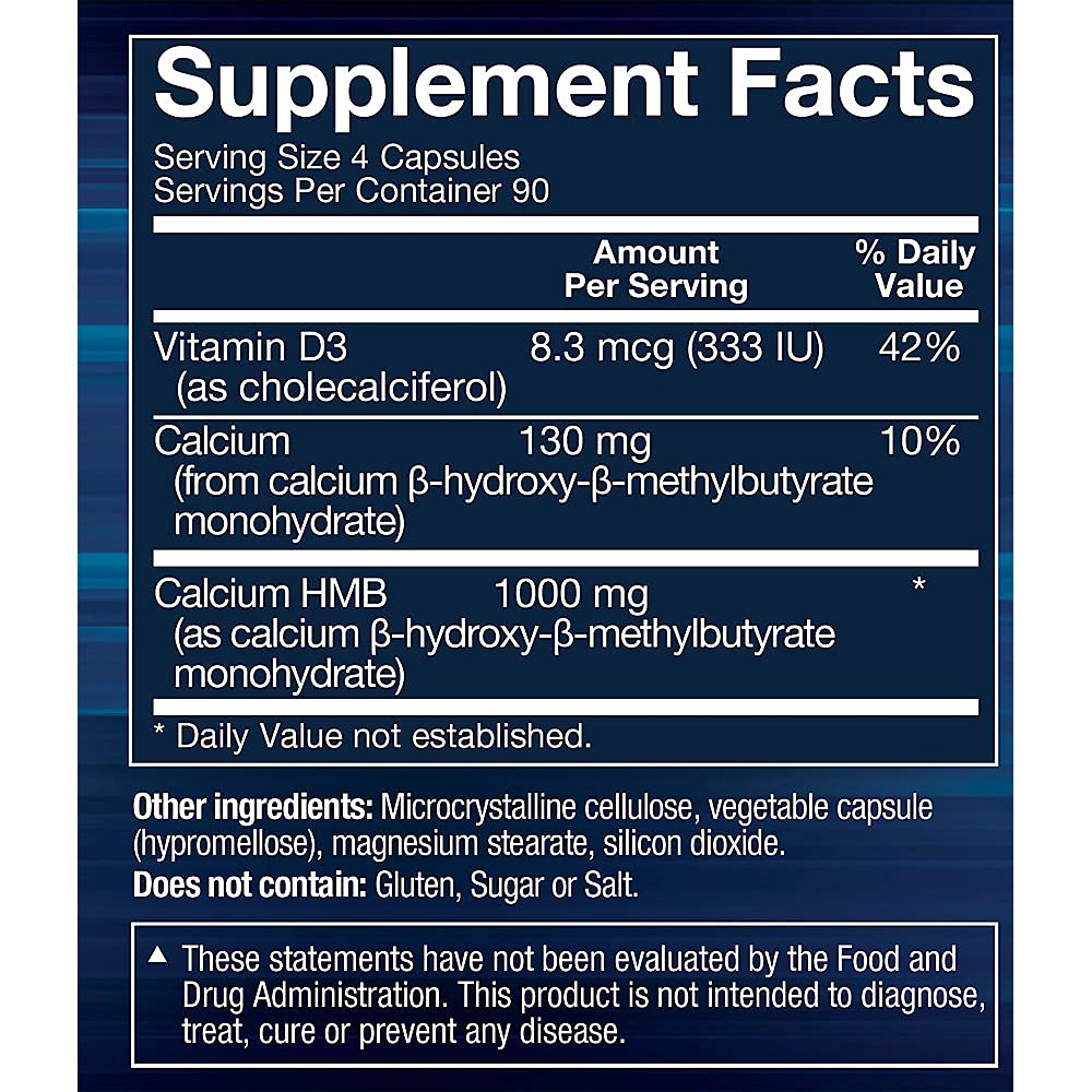 BodyTech HMB + Vitamin D3 Capsules, 360