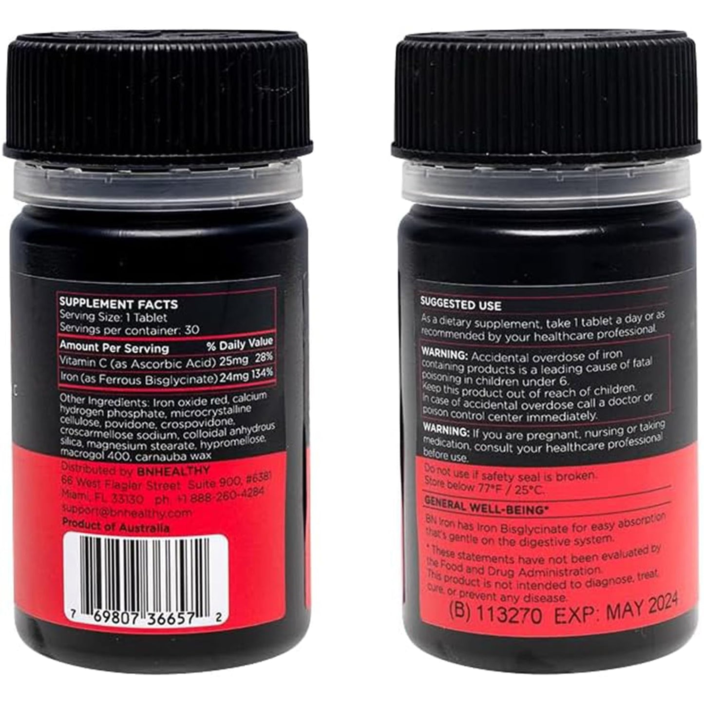 BNHealthy Iron & Vitamin C Tablets 120