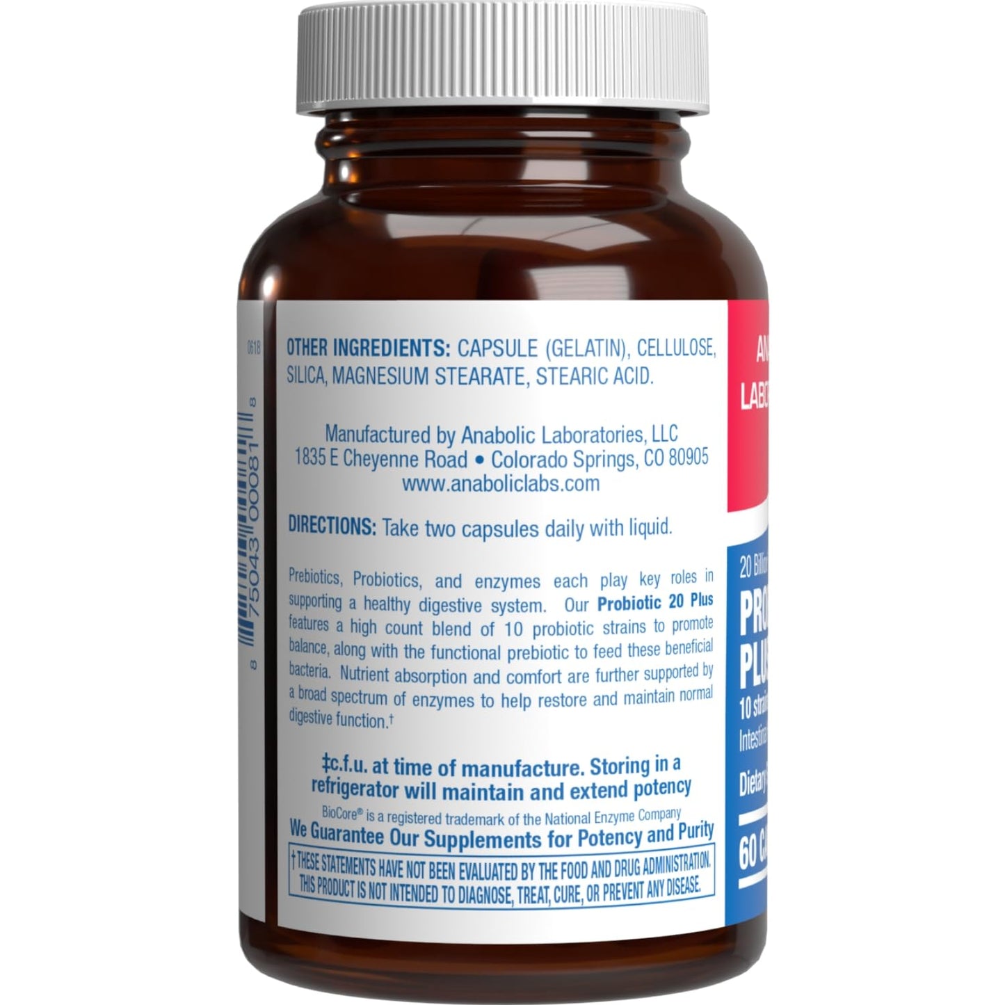 Anabolic Laboratories Digestive Enzymes with Probiotics and Prebiotics 60 Capsules