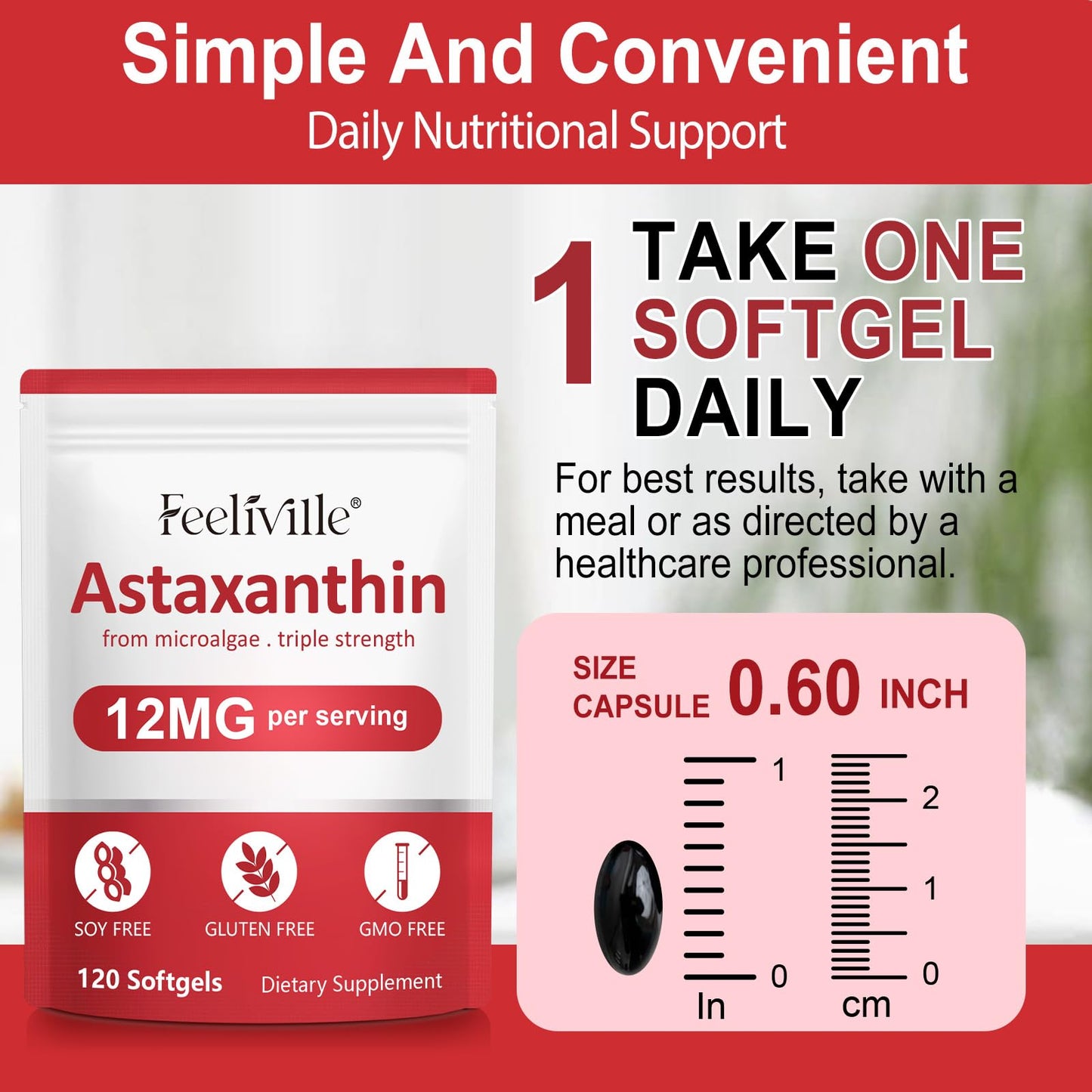 Buyourtaste Astaxanthin 12mg Softgels 120 Count