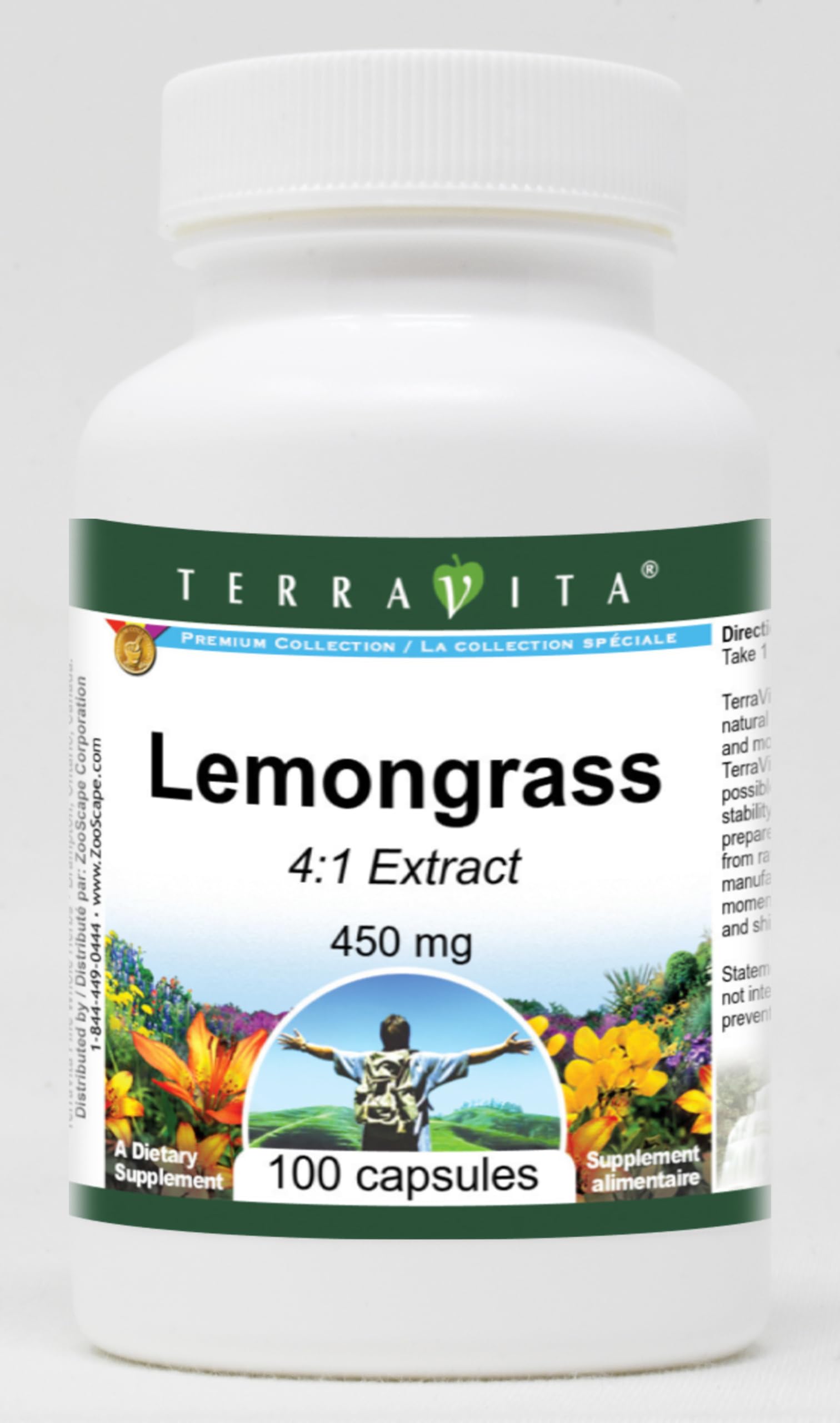 Terravita Lemongrass 4:1-450 mg Capsule 100 Capsules