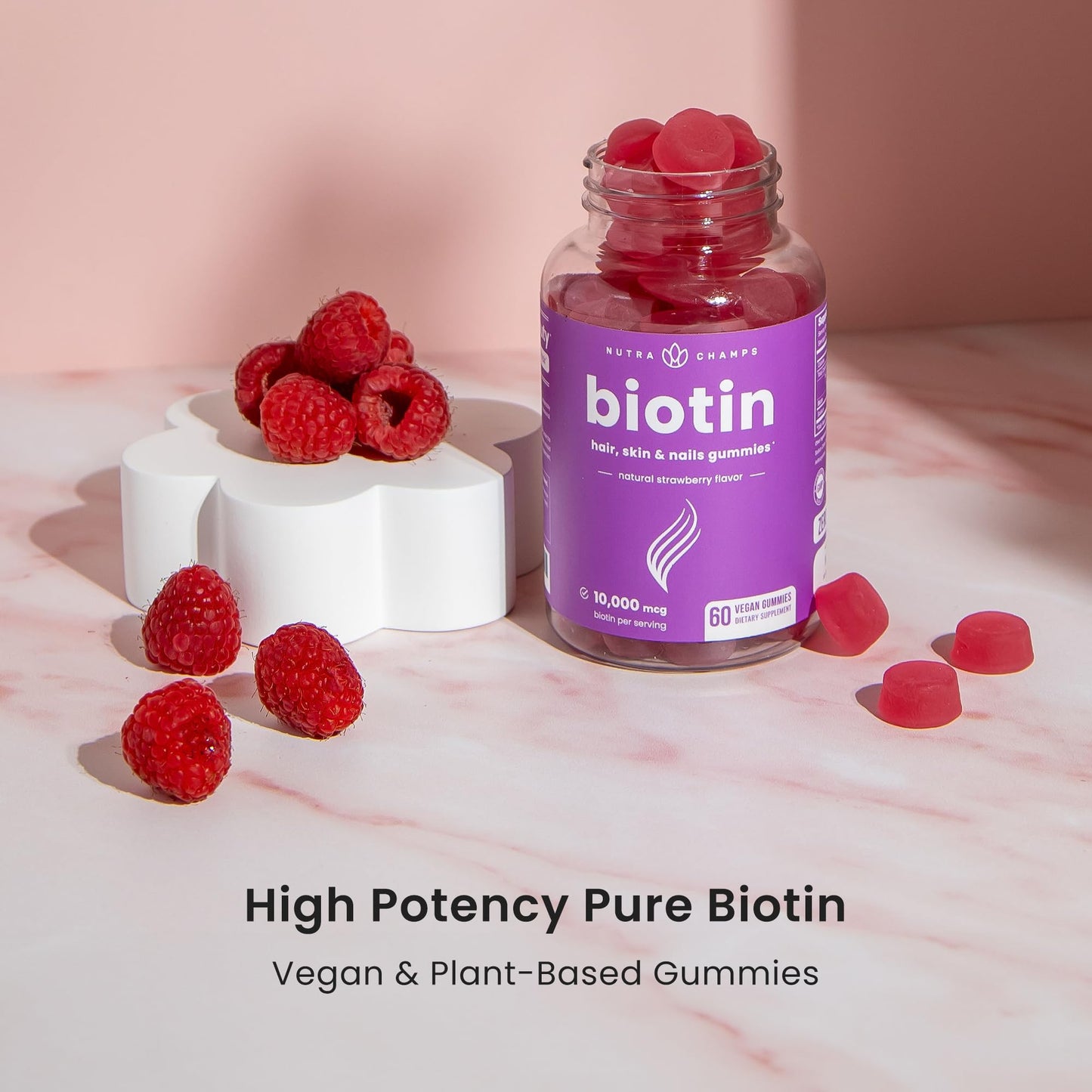 NutraChamps Biotin Gummies 120 Count