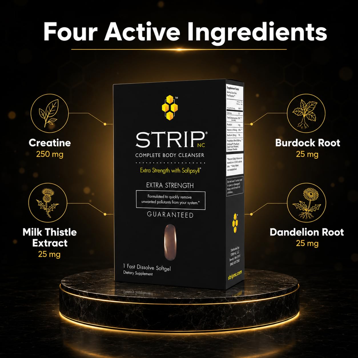Wellgenix Strip NC Extra Strength Complete Body Cleanser Softgel 1 Count