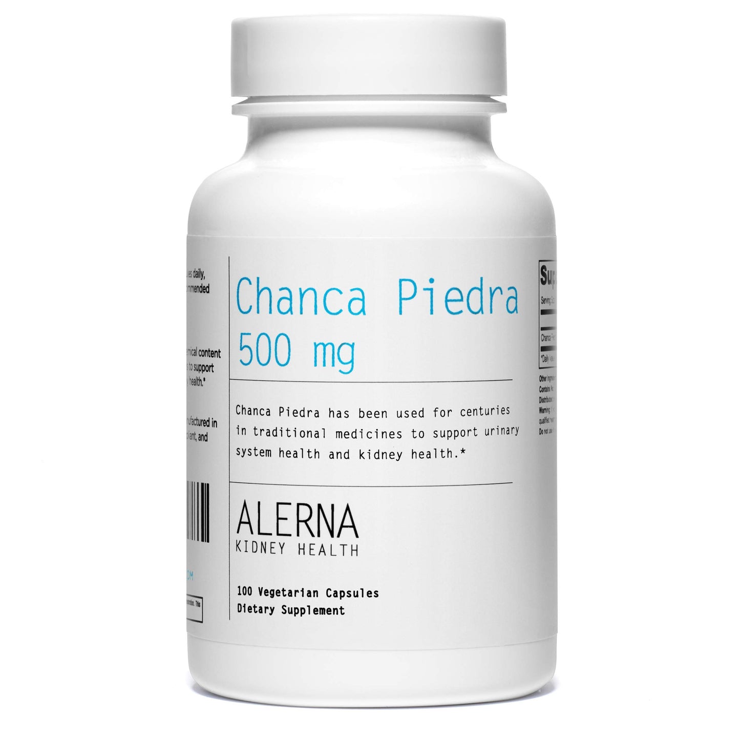 Alerna Kidney Health Chanca Piedra 500 mg Kidney Stone Crusher, Dissolver, Gallbladder Support Supplement Capsules, 100 Count