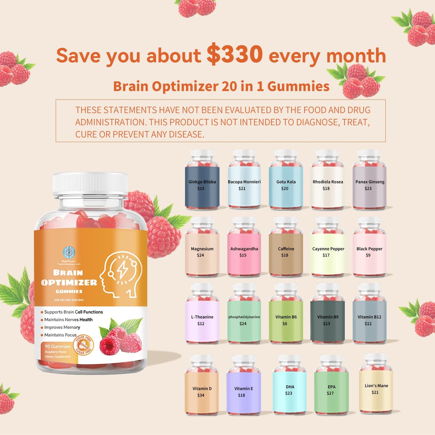 Brain Optimizer Gummies 90 Count