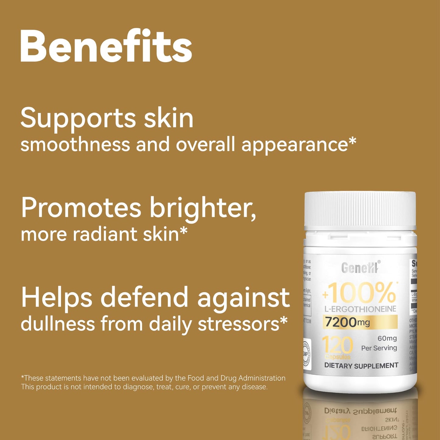 GENEIII Skin Health Supplement Capsule 120 Count
