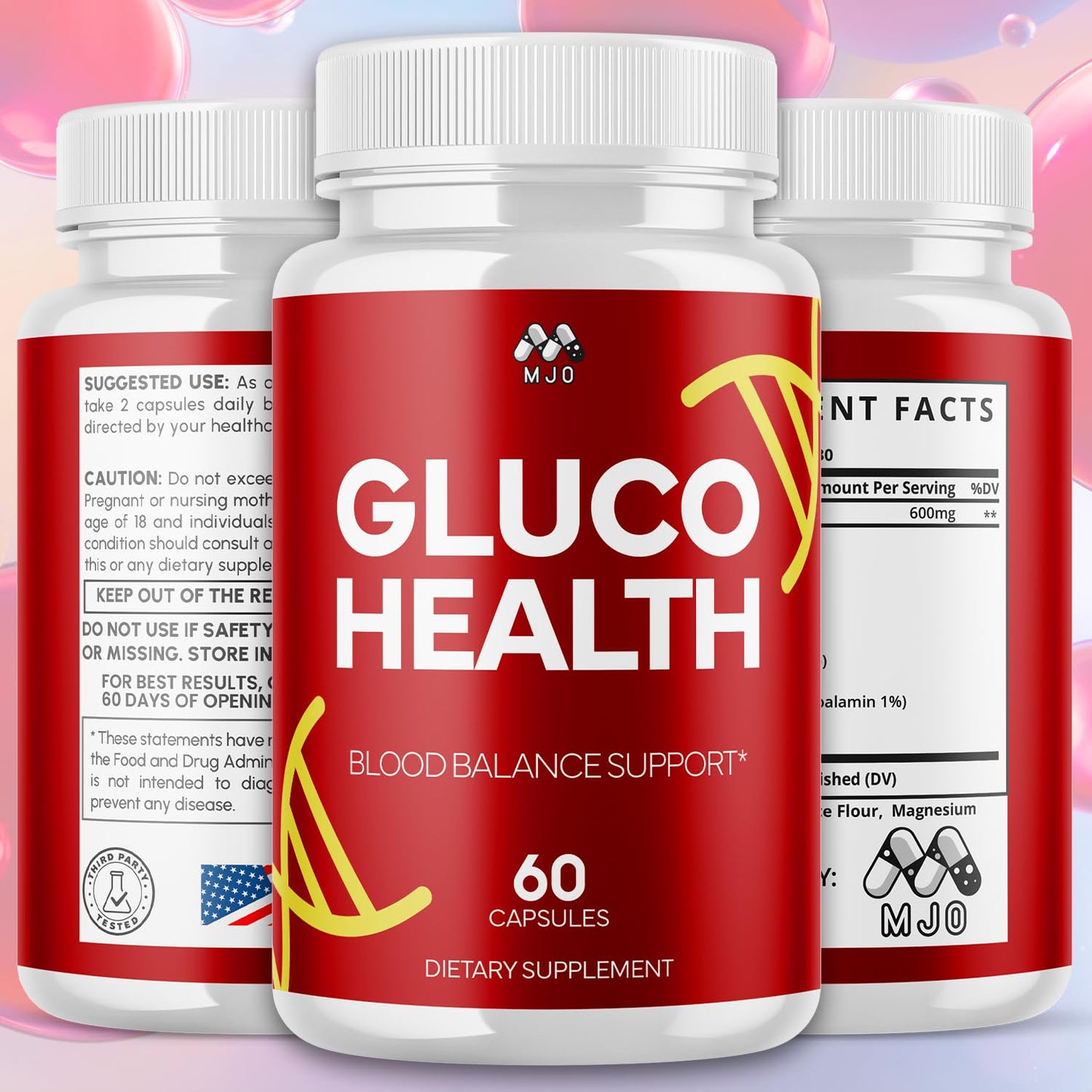 MJO Gluco Health Capsules 120 Count