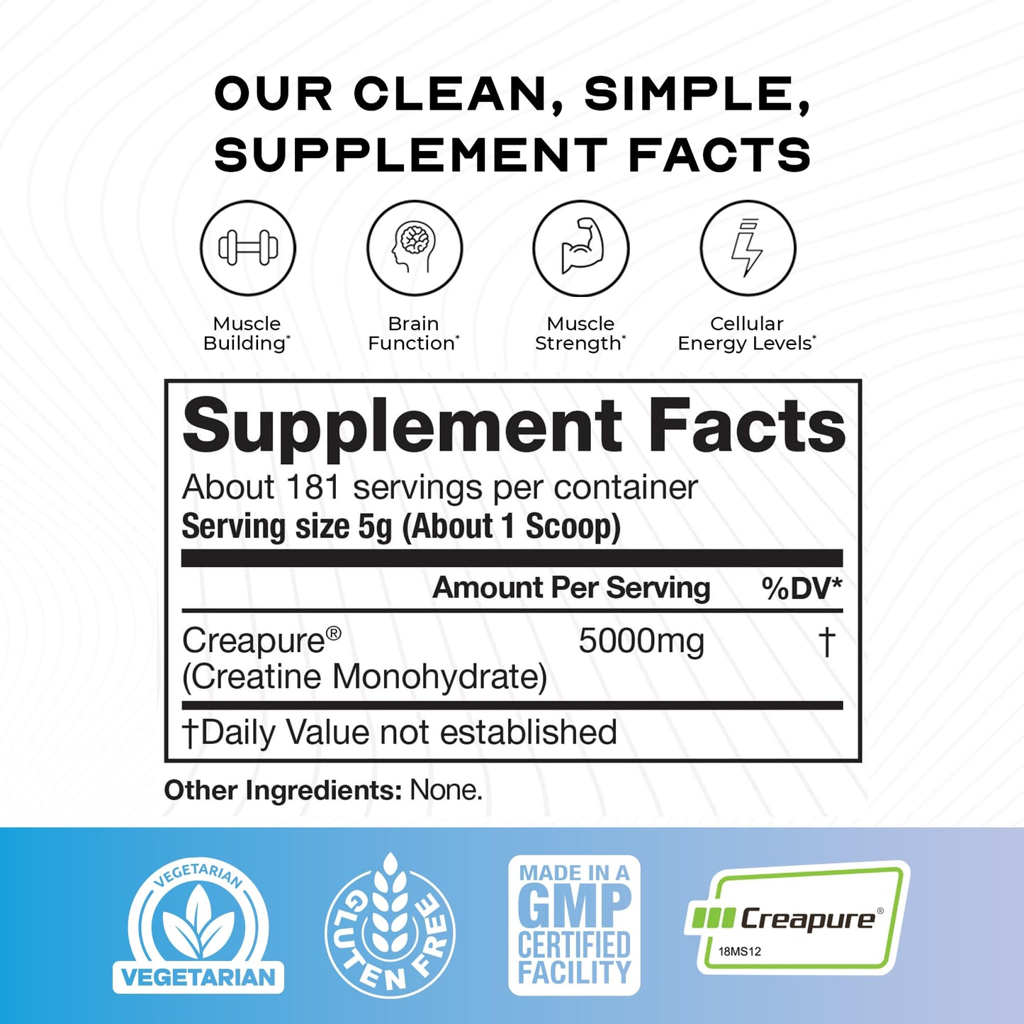 Muscle Feast Creapure Creatine Monohydrate Powder 32