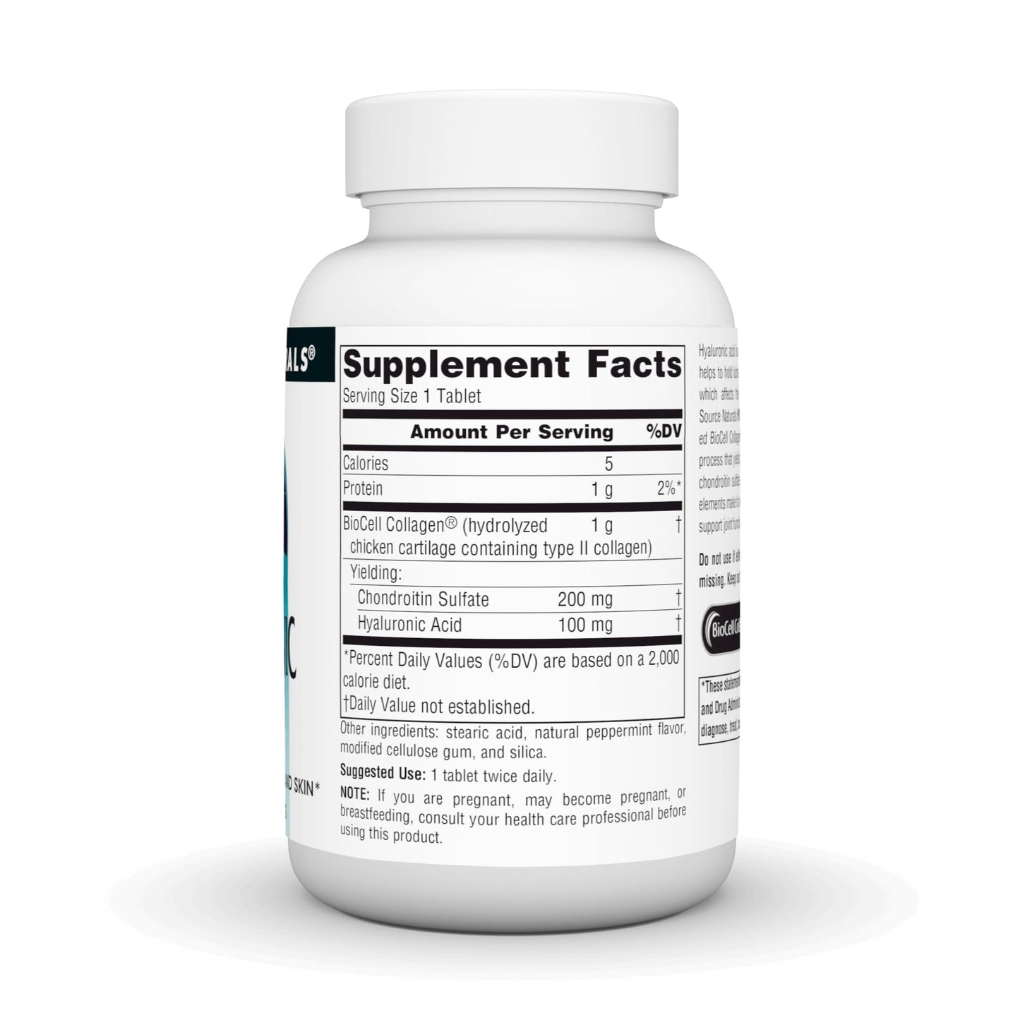 Source Naturals Hyaluronic Acid 100 mg Tablet, 60 Tablets