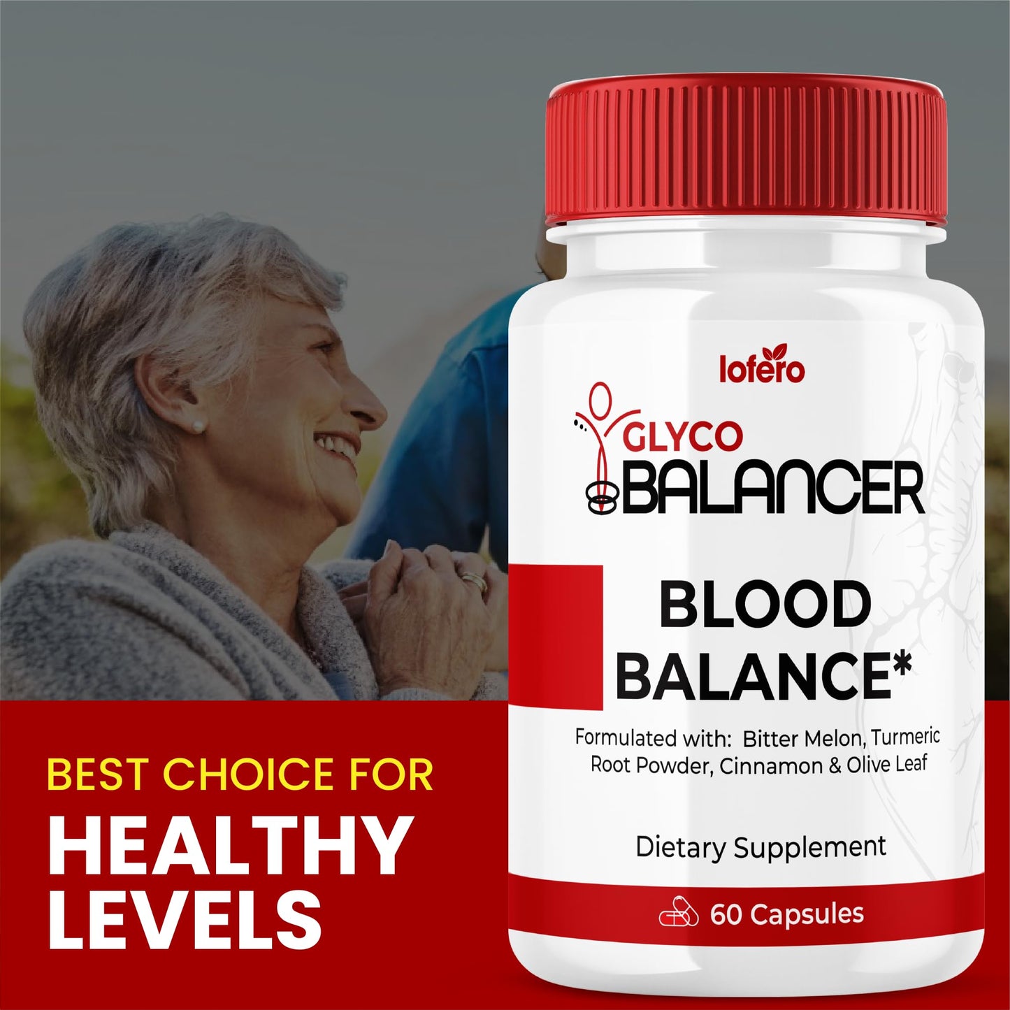 Lofero Glyco Balancer Premium Blood Level Optimizer Capsules, 180 Count
