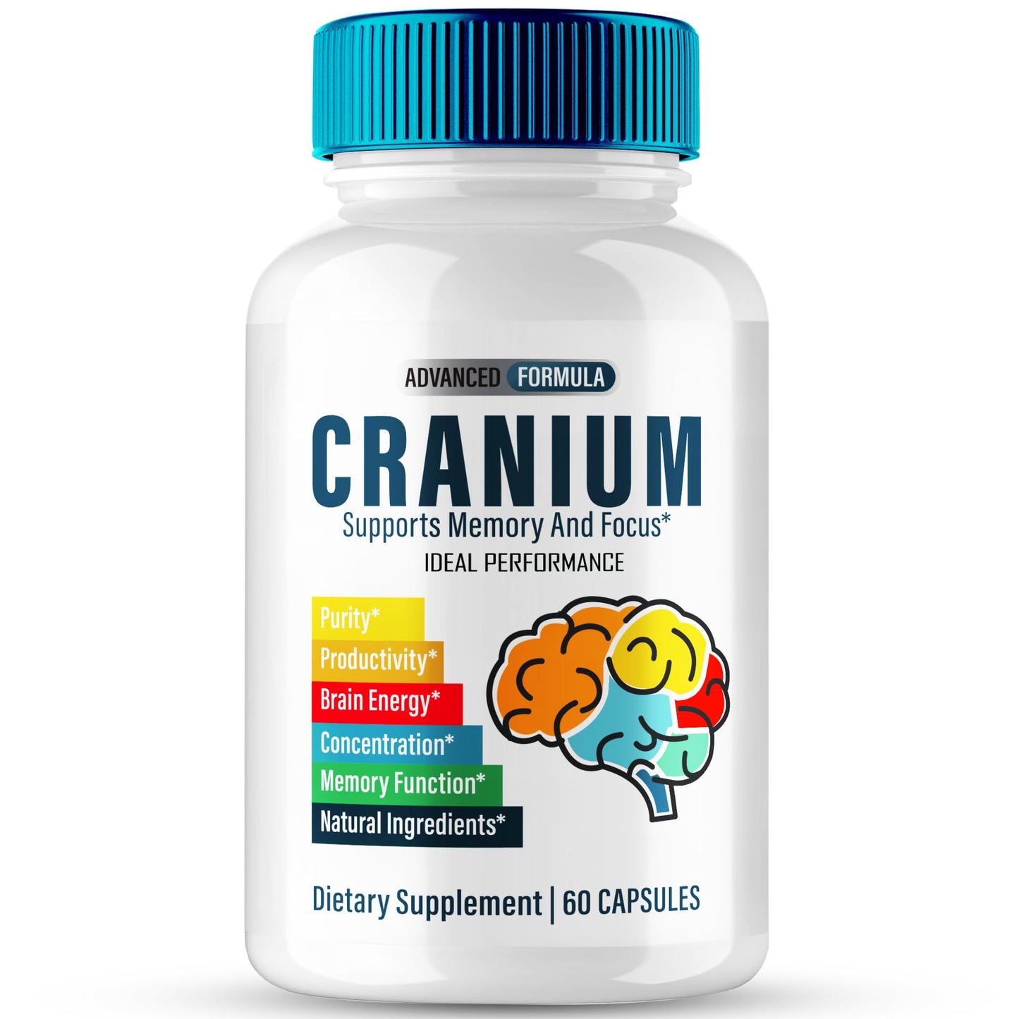 IDEAL PERFORMANCE Cranium Brain & Memory Supplement Capsule 60 Count