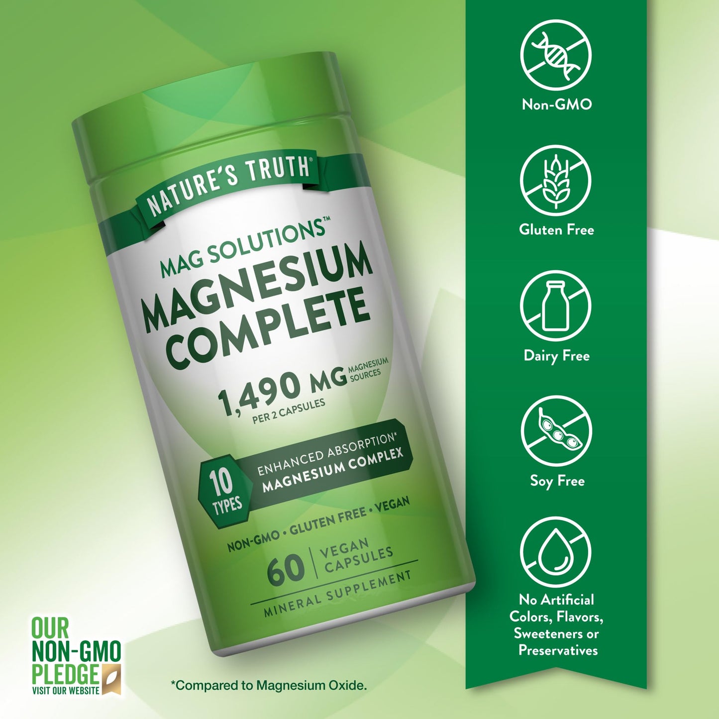 Nature's Truth Complete Magnesium Complex Capsules, 60 Count