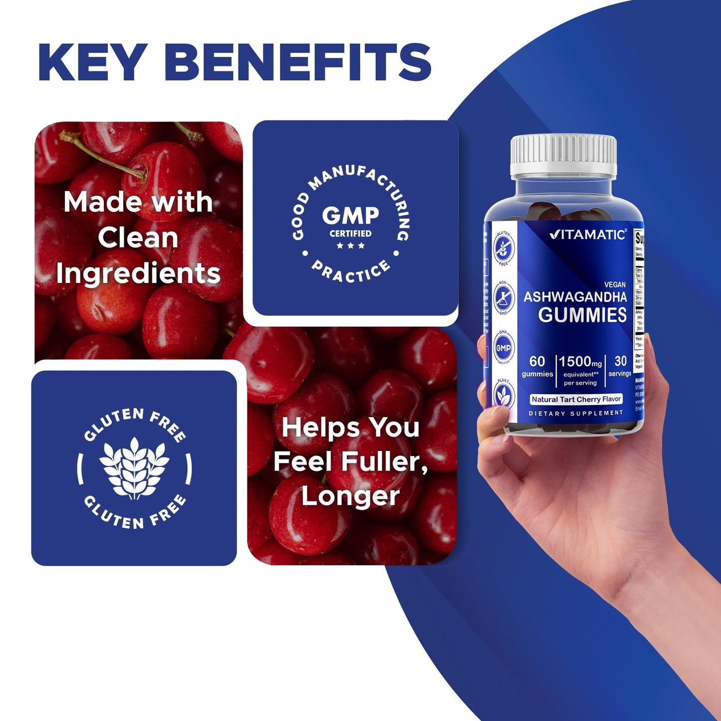 Vitamatic Ashwagandha Gummies 60 Gummies