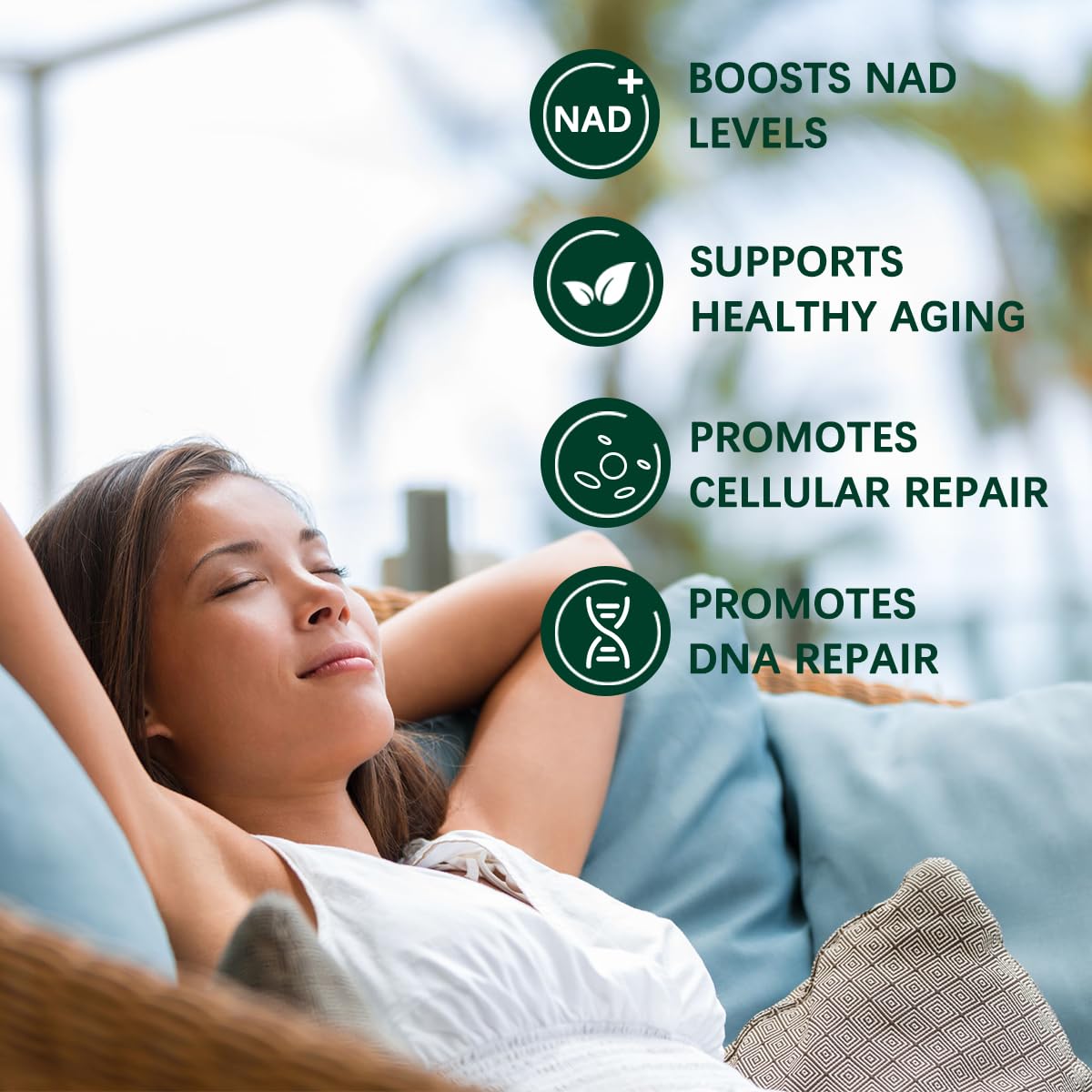 ESUNM Liposomal NAD+ Supplement with Resveratrol NMN, Capsules, 80 Count