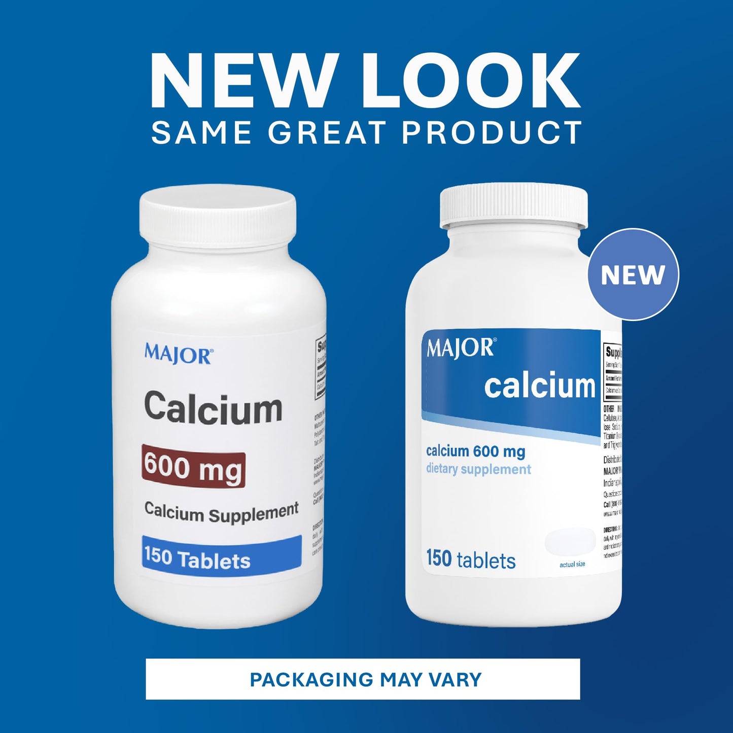 MAJOR Calcium 600mg Tablets, 150 Tablets