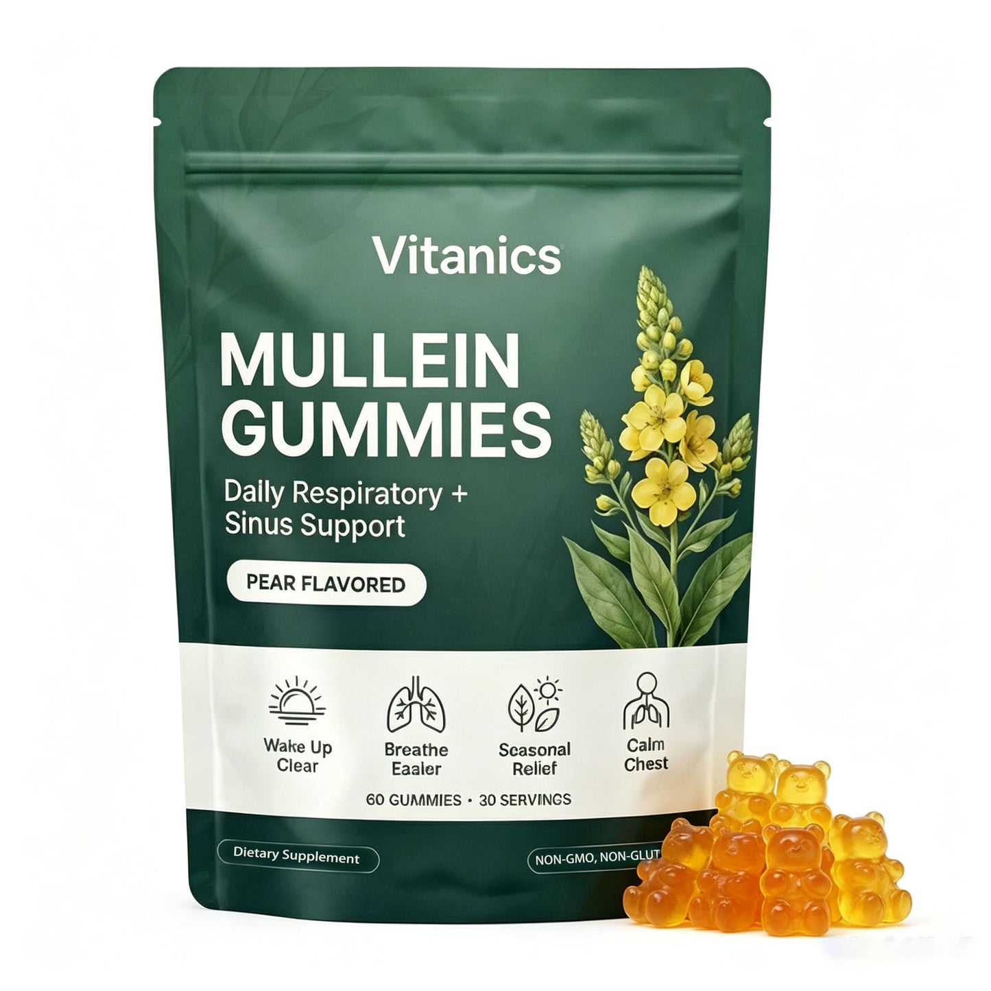 Ella ola kids Vitanics Mullein Gummies 60 Count
