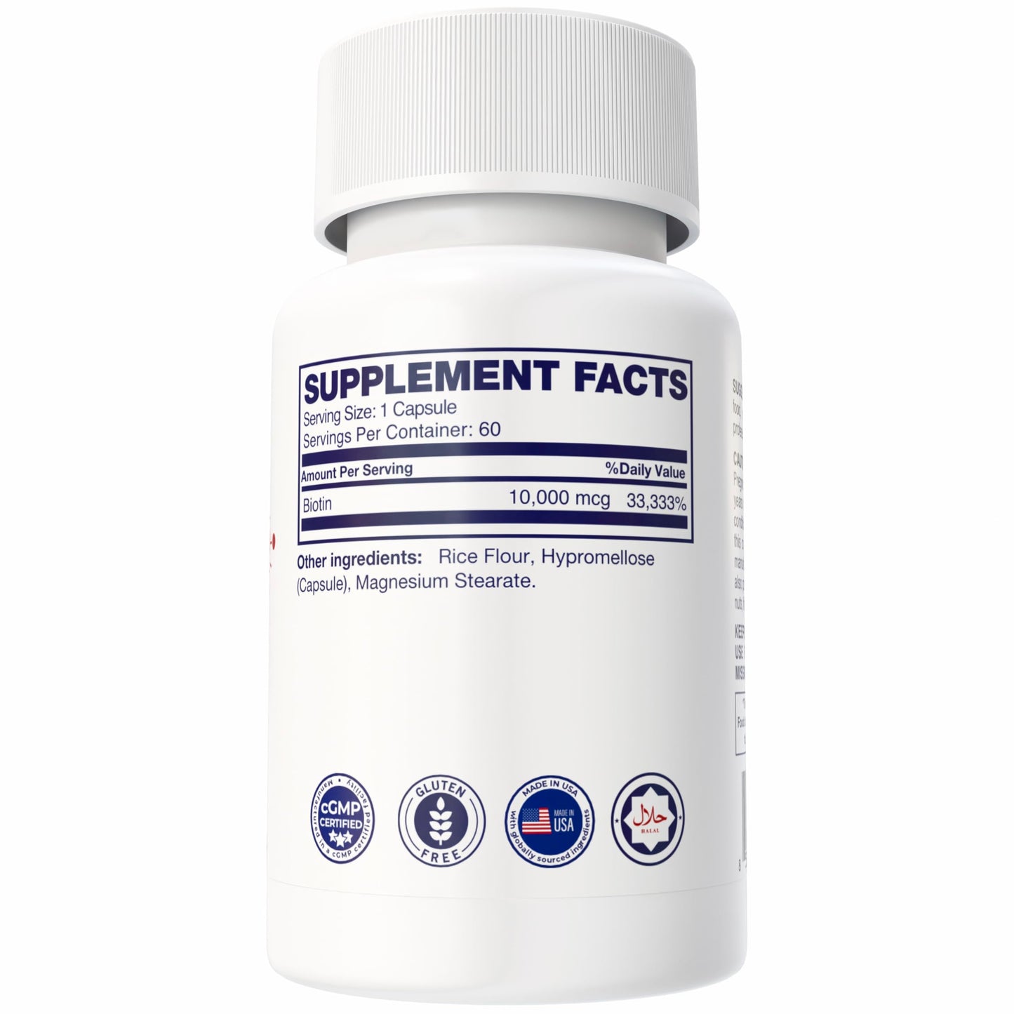 VITA MINE LAB Biotin 10,000 mcg Capsules, 60 Count