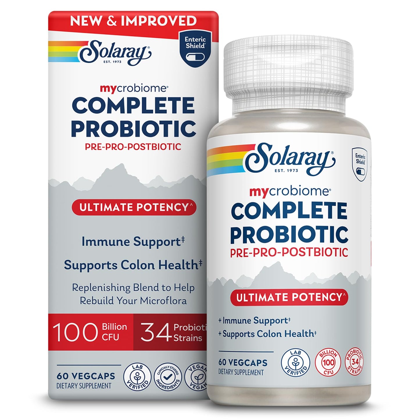 SOLARAY Mycrobiome Complete Ultimate Potency Probiotic 60 Capsules