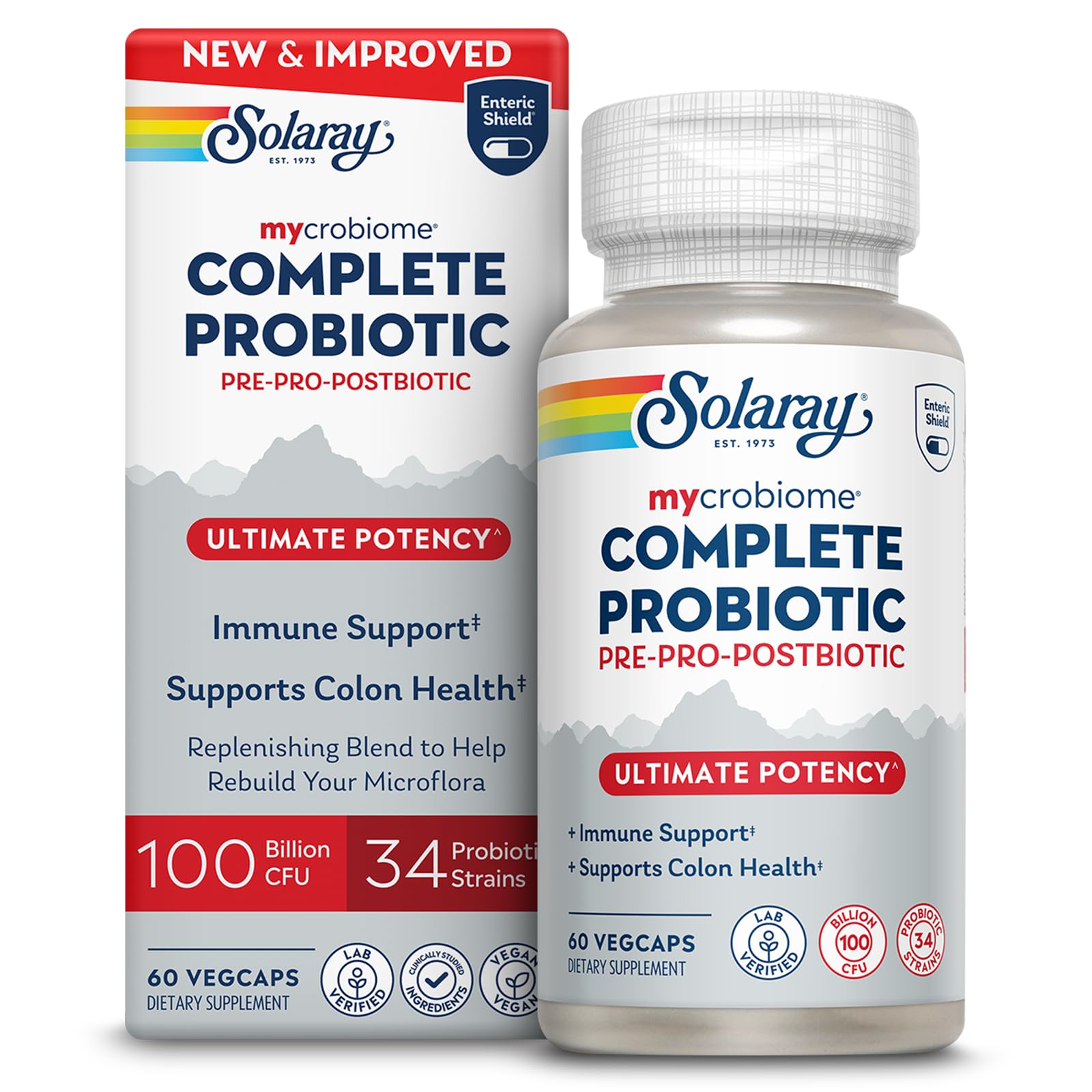SOLARAY Mycrobiome Complete Ultimate Potency Probiotic 60 Capsules