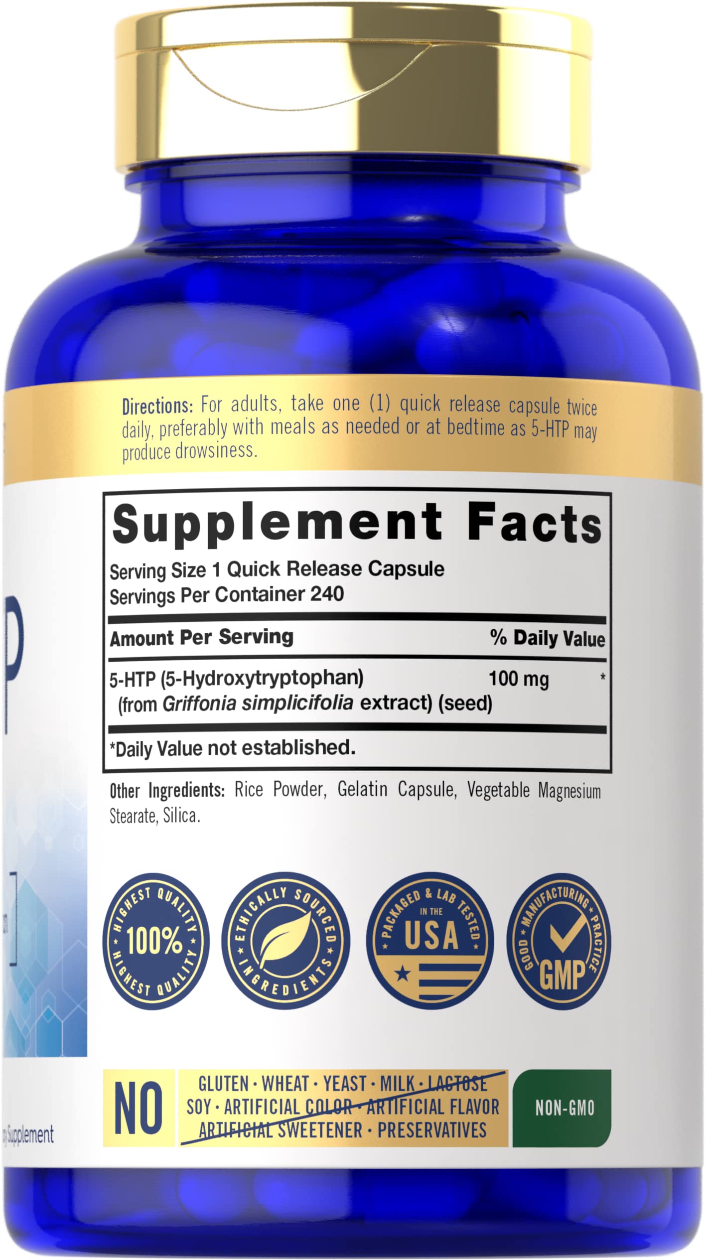 Carlyle 5-HTP 100 mg Capsule 240 Capsules