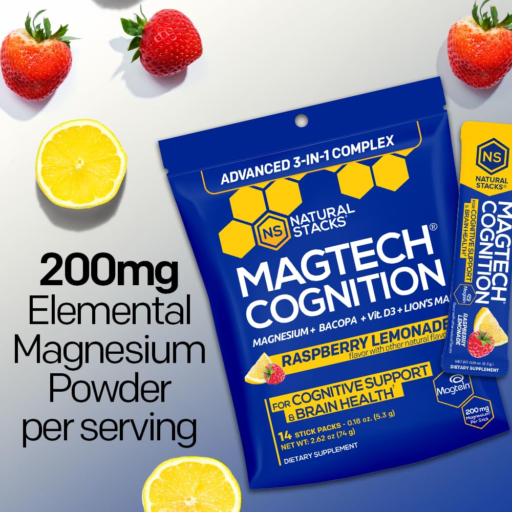 Natural Stacks MagTech Magnesium Cognition Powder, 2.61 oz