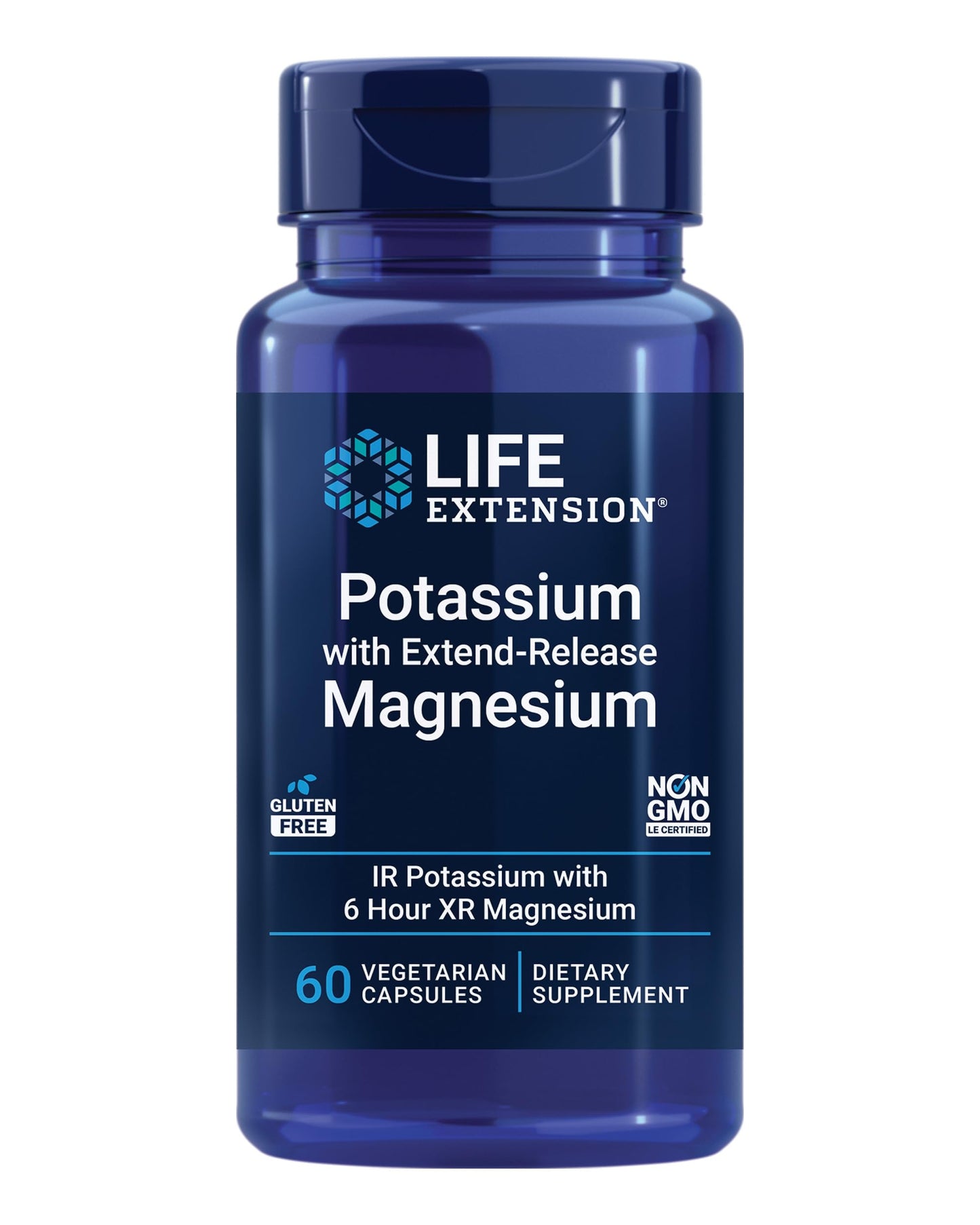 Life Extension Potassium with Extend-Release Magnesium 60 Capsules