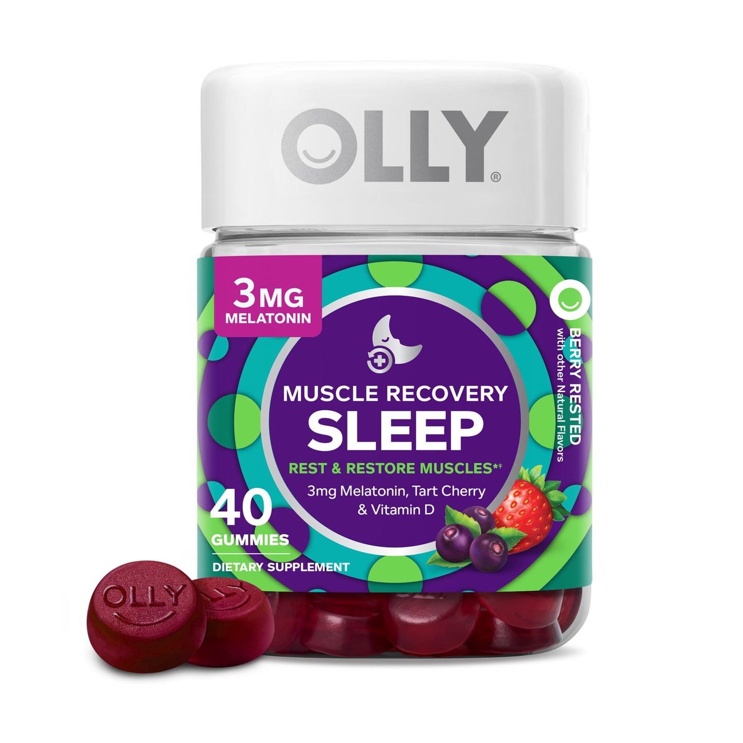 OLLY Sleep Aid Bundle with Melatonin, Magnesium and Muscle Recovery, Softgels & Gummies, 100 Count