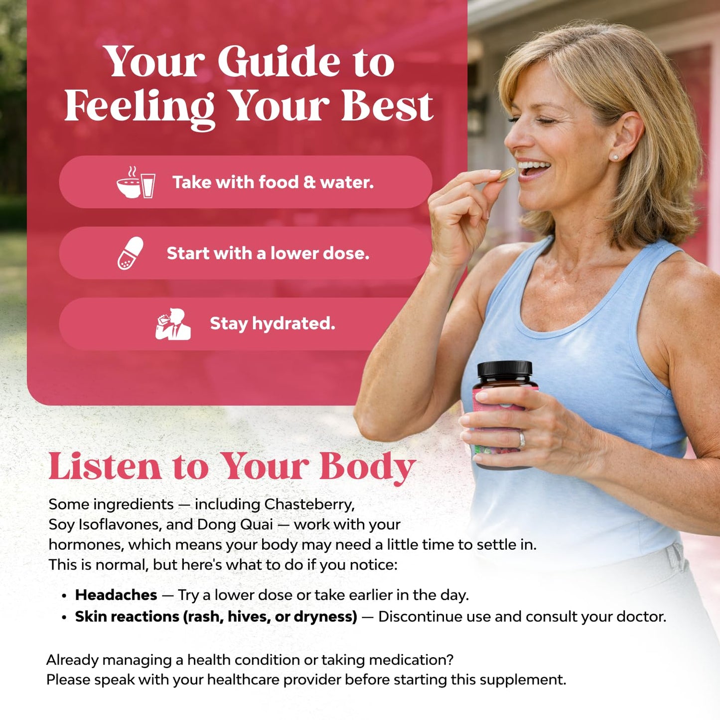 Natures Craft Complete Herbal Menopause Supplement Capsules, 30 Count