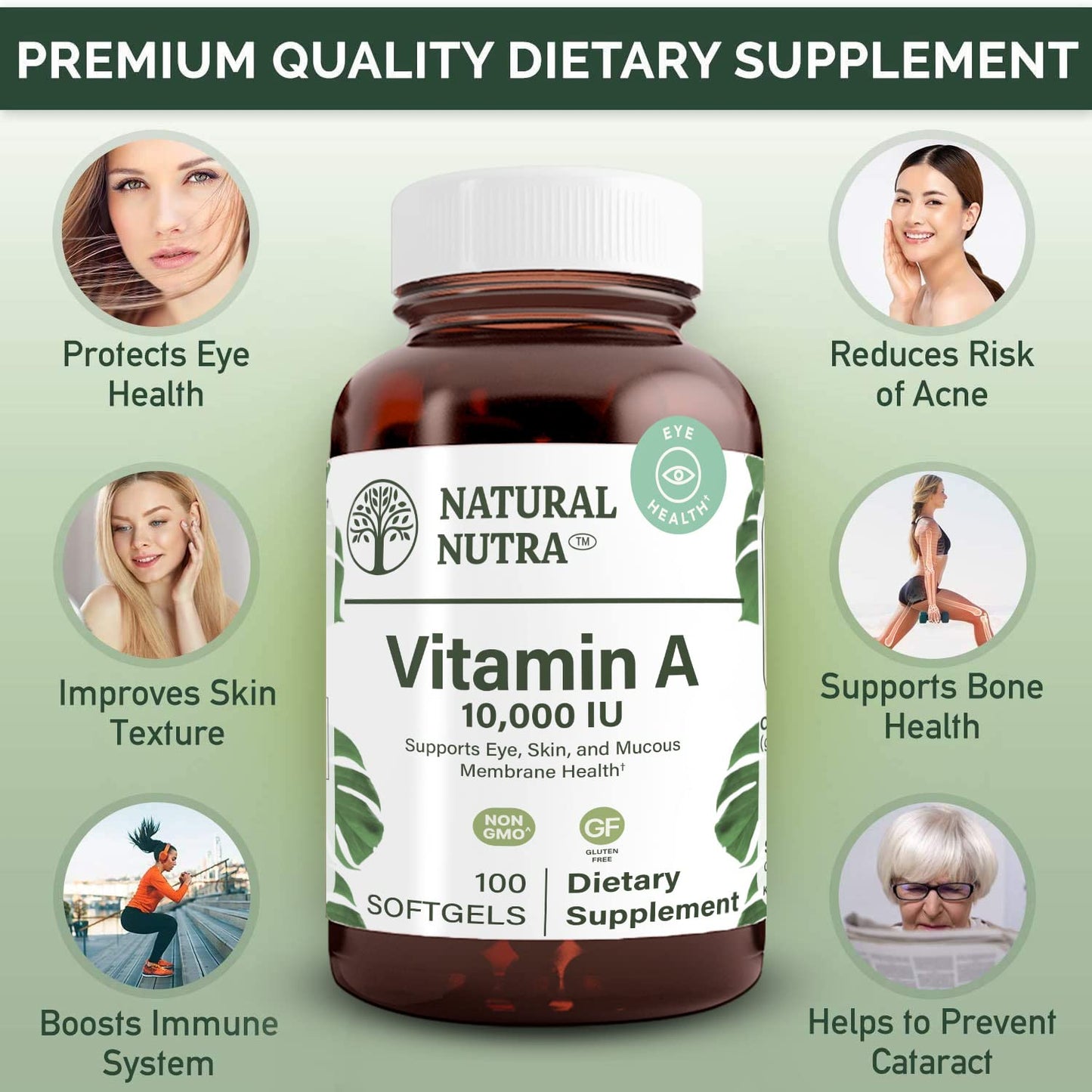 Natural Nutra Vitamin A 10,000 IU Softgels 300 Count