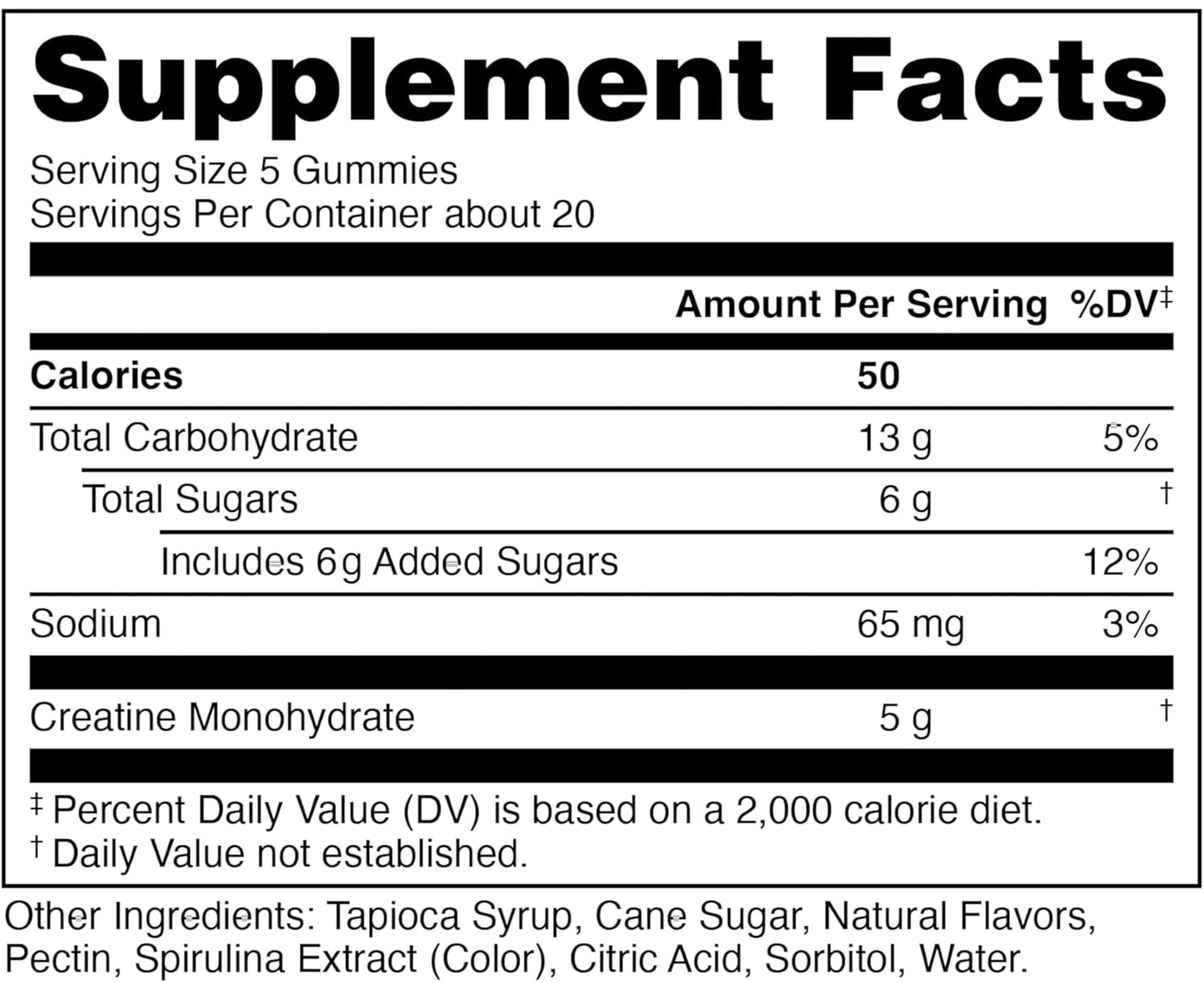 Bucked Up Creatine Gummy 100 Gummies