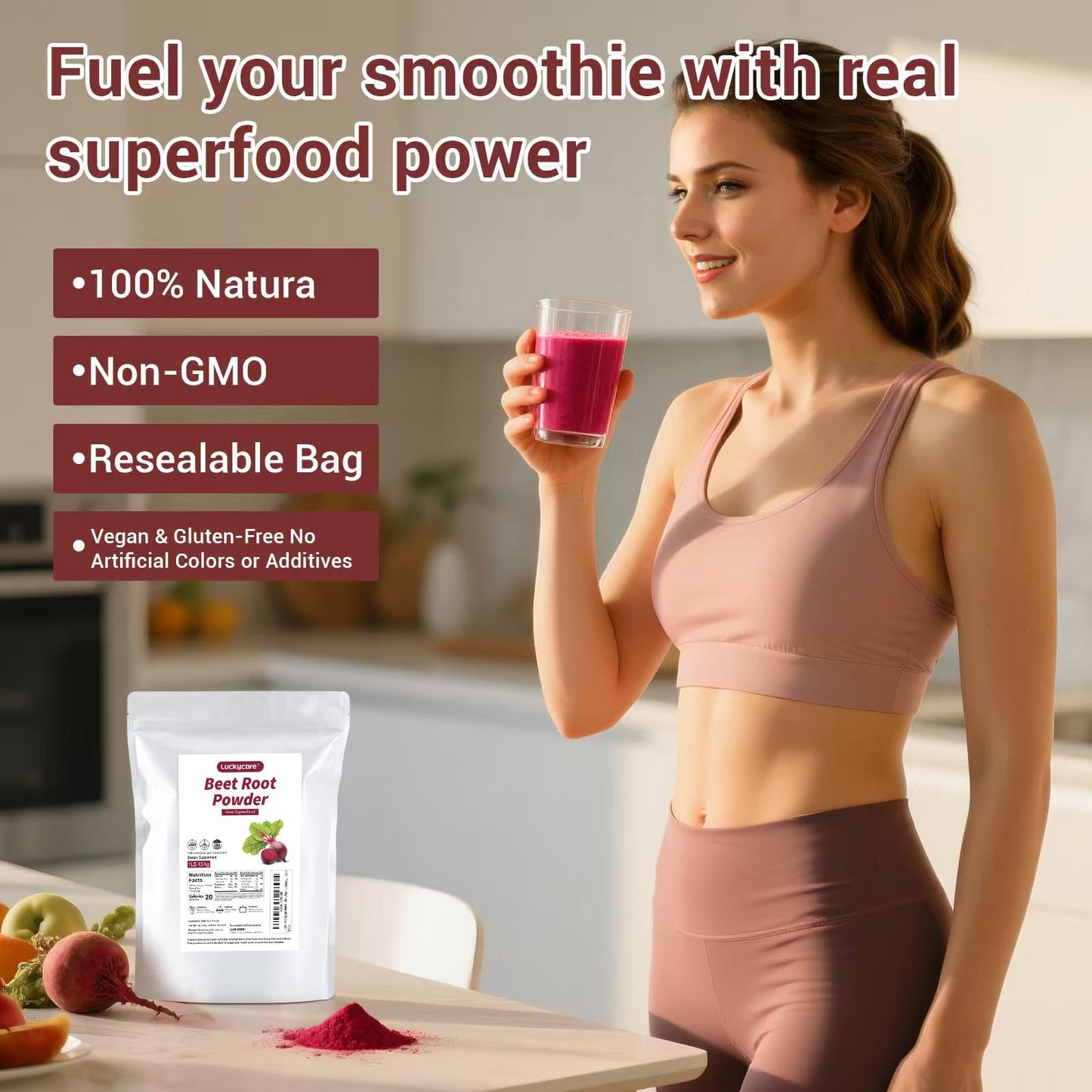 Luckycare Organic Beet Root Powder 16 oz