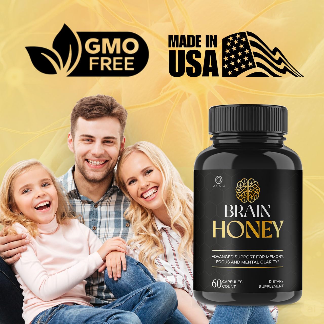 OVICIA Brain Honey Capsules 300 Capsules