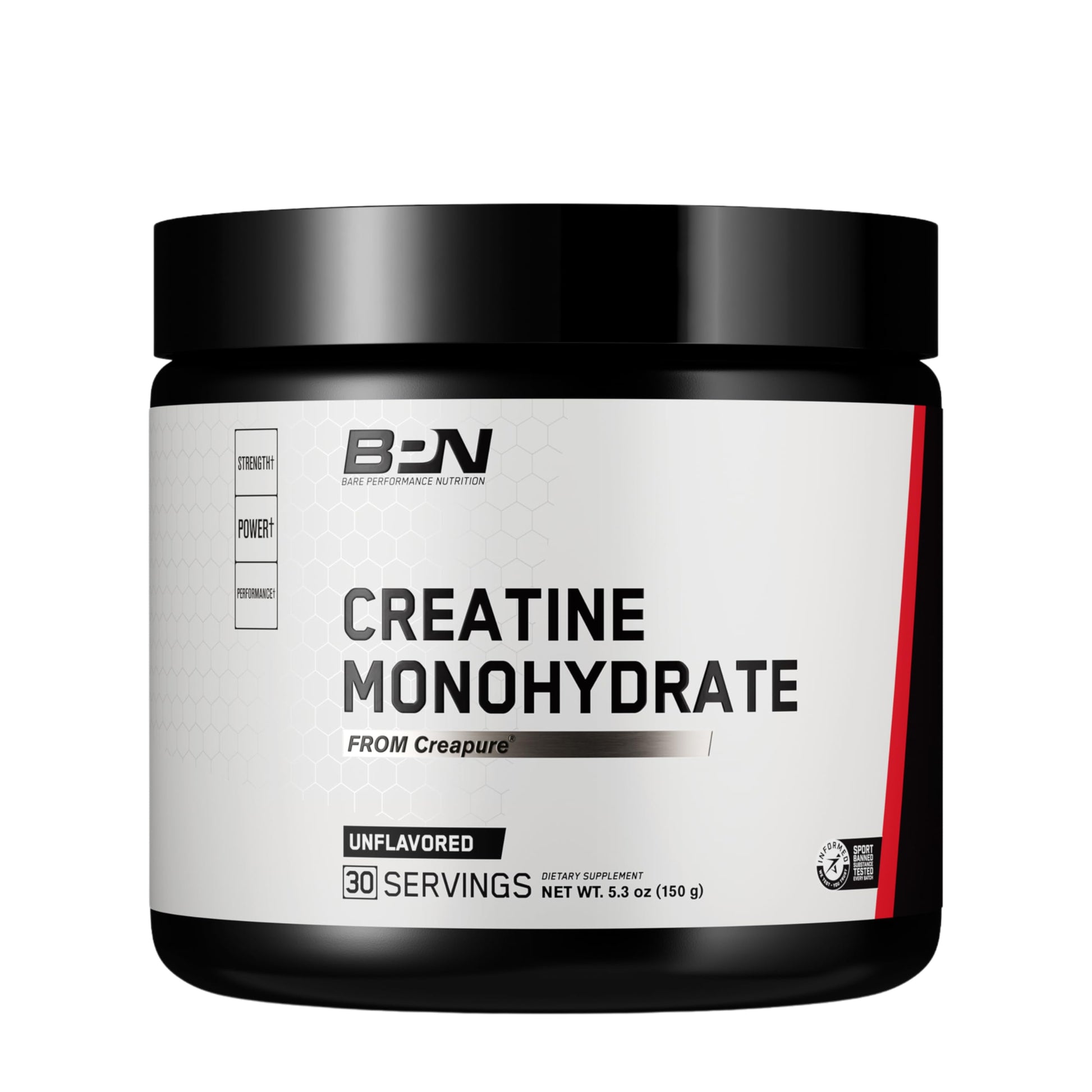 BARE PERFORMANCE NUTRITION BPN Pure Creatine Monohydrate Powder by Creapure, 30 Servings