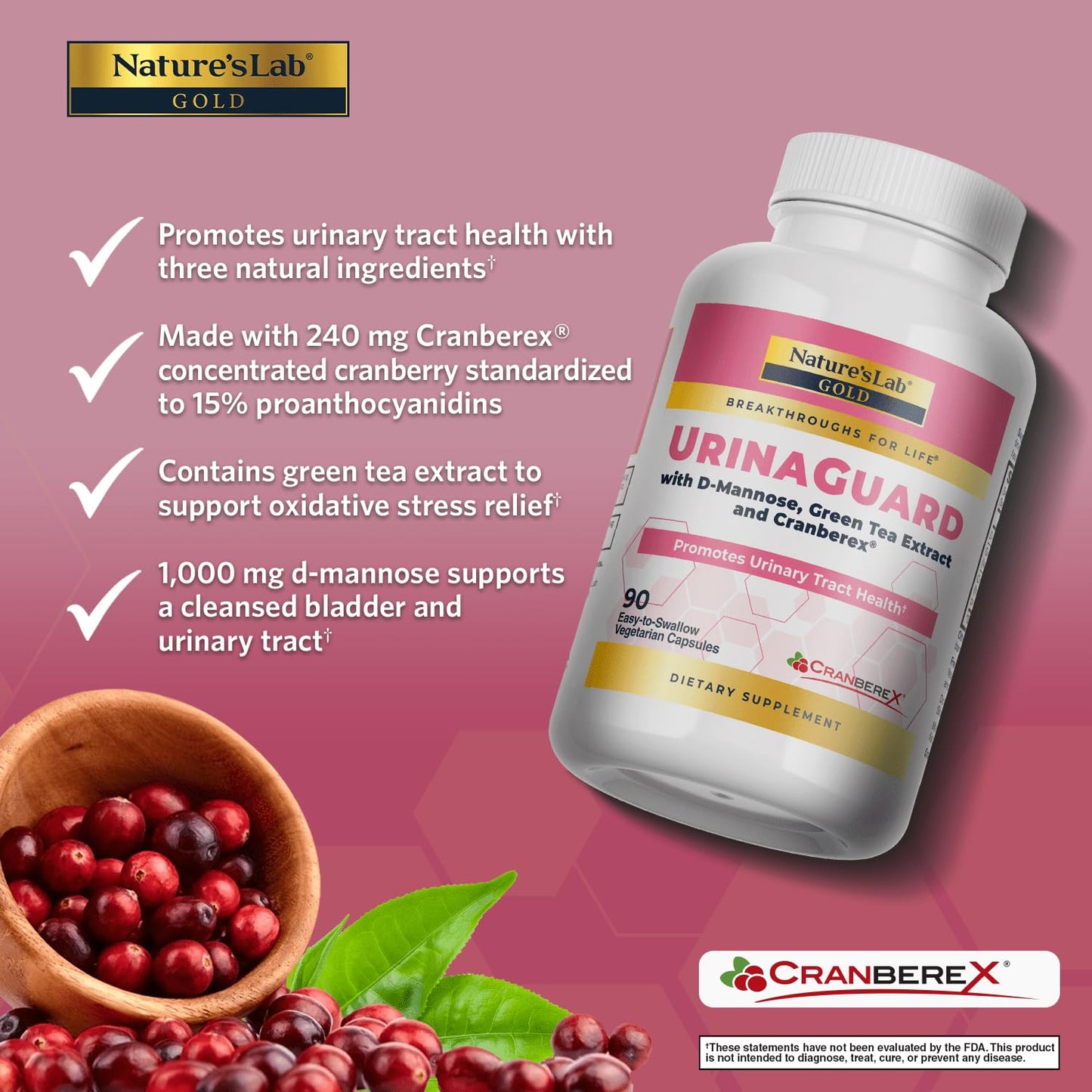 Nature's Lab Gold UrinaGuard Capsule 90 Count