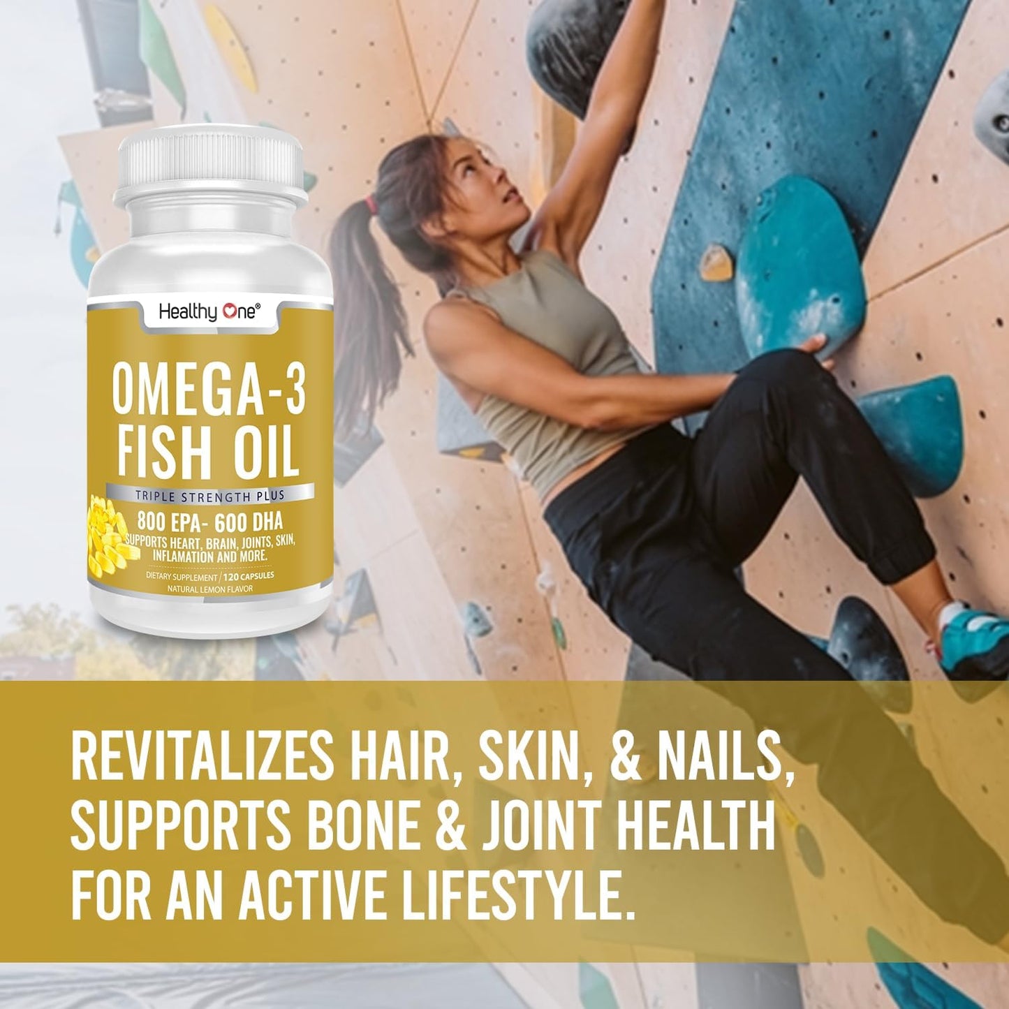 Healthy One Omega-3 Fish Oil 2000mg Softgels 60 Count