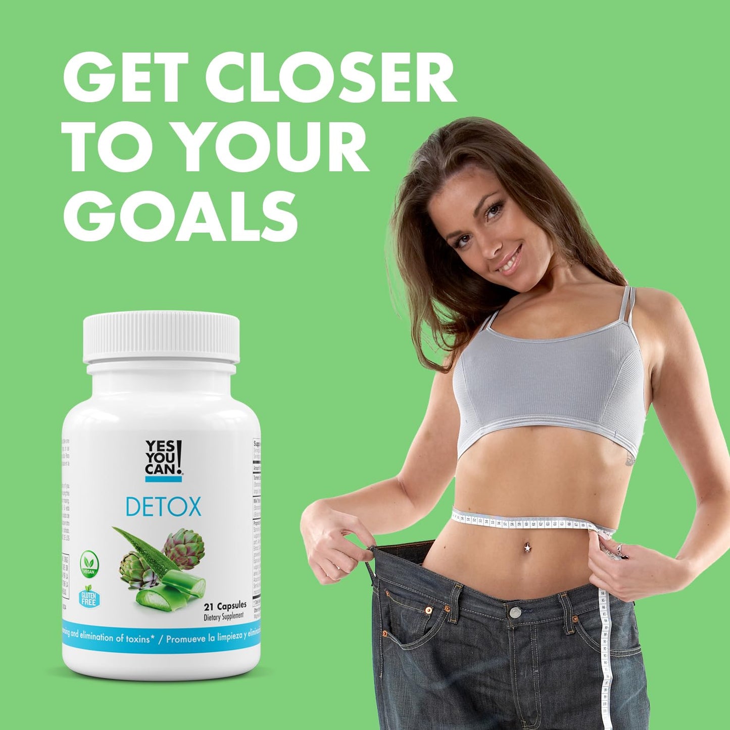 Yes You Can! Natural Detox Pills - Diuretic Cleanse with Electrolytes & Vitamins - Helps with Water Retention - Gluten-Free, 42 Capsules