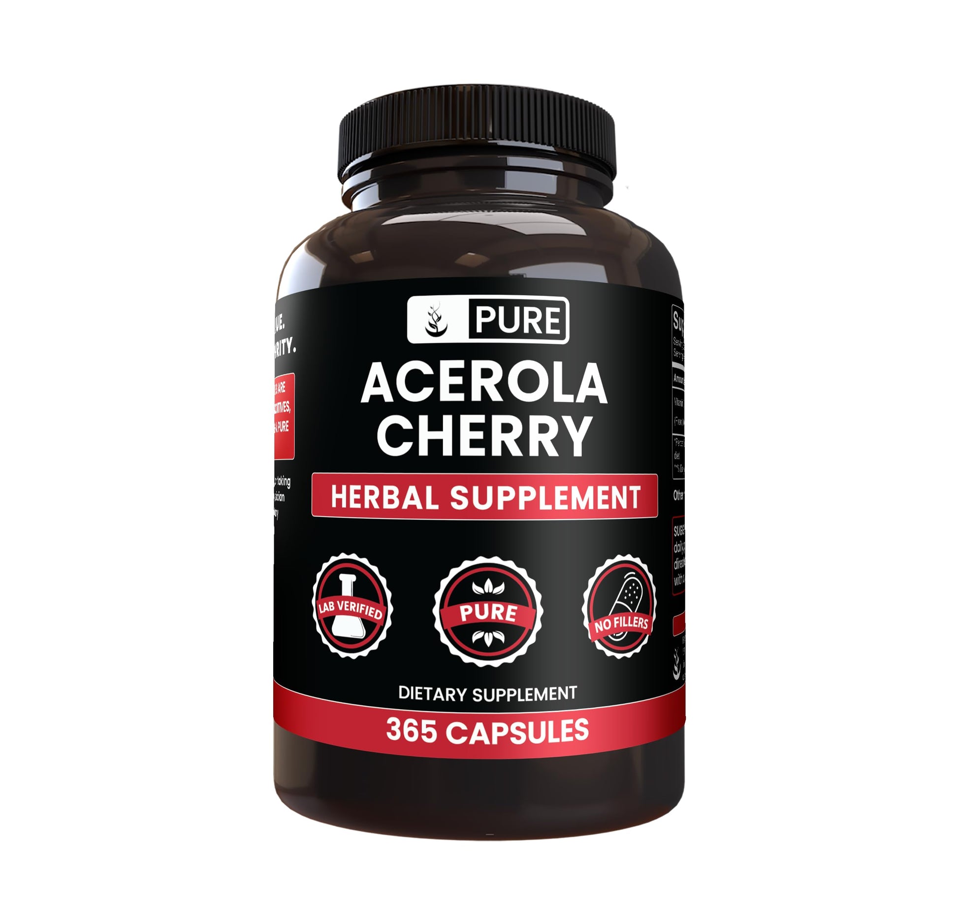 PURE ORIGINAL INGREDIENTS Acerola Cherry Capsules 365