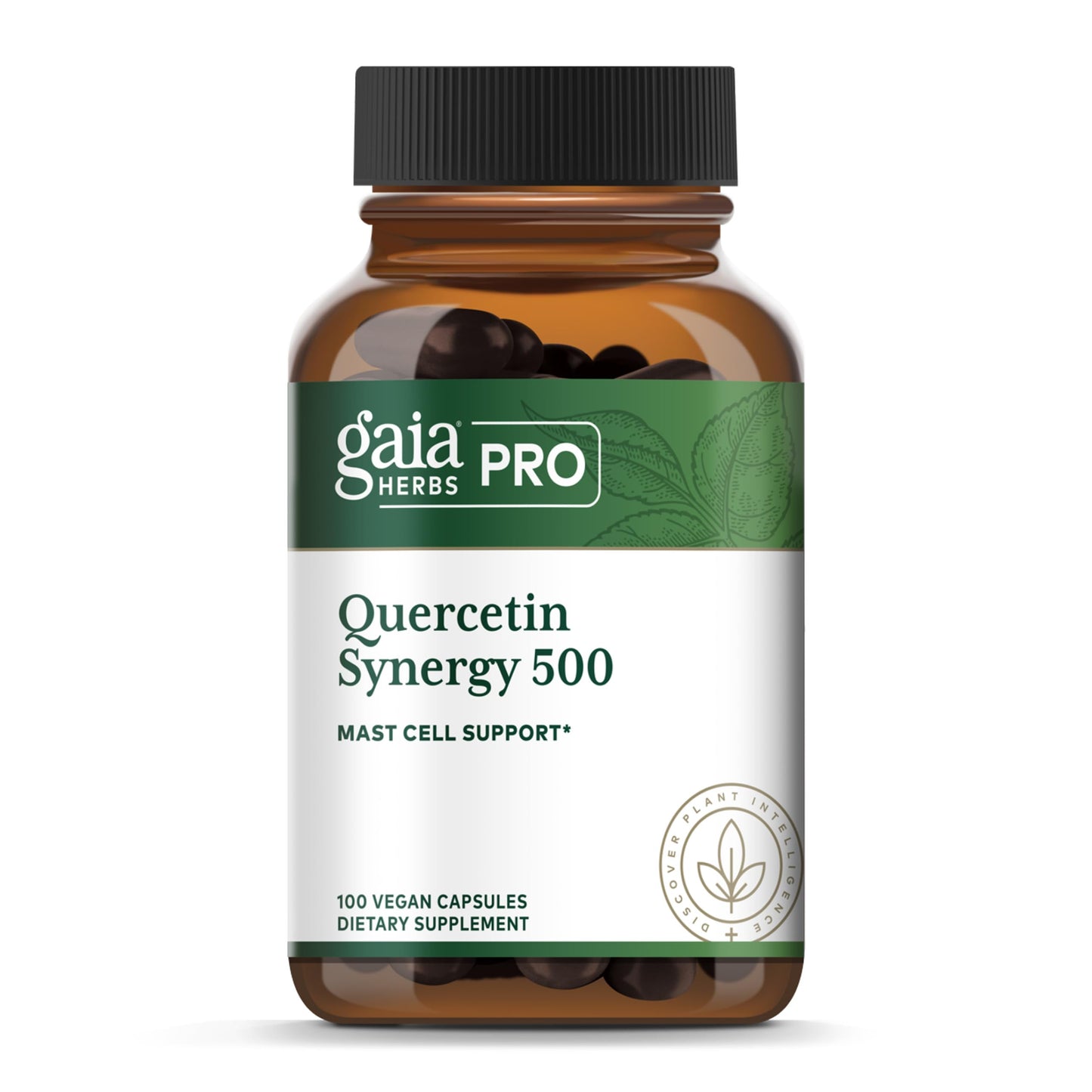 Gaia Herbs PRO Quercetin Synergy 500 Immune System Support with Bromelain & Turmeric, 100 Capsules