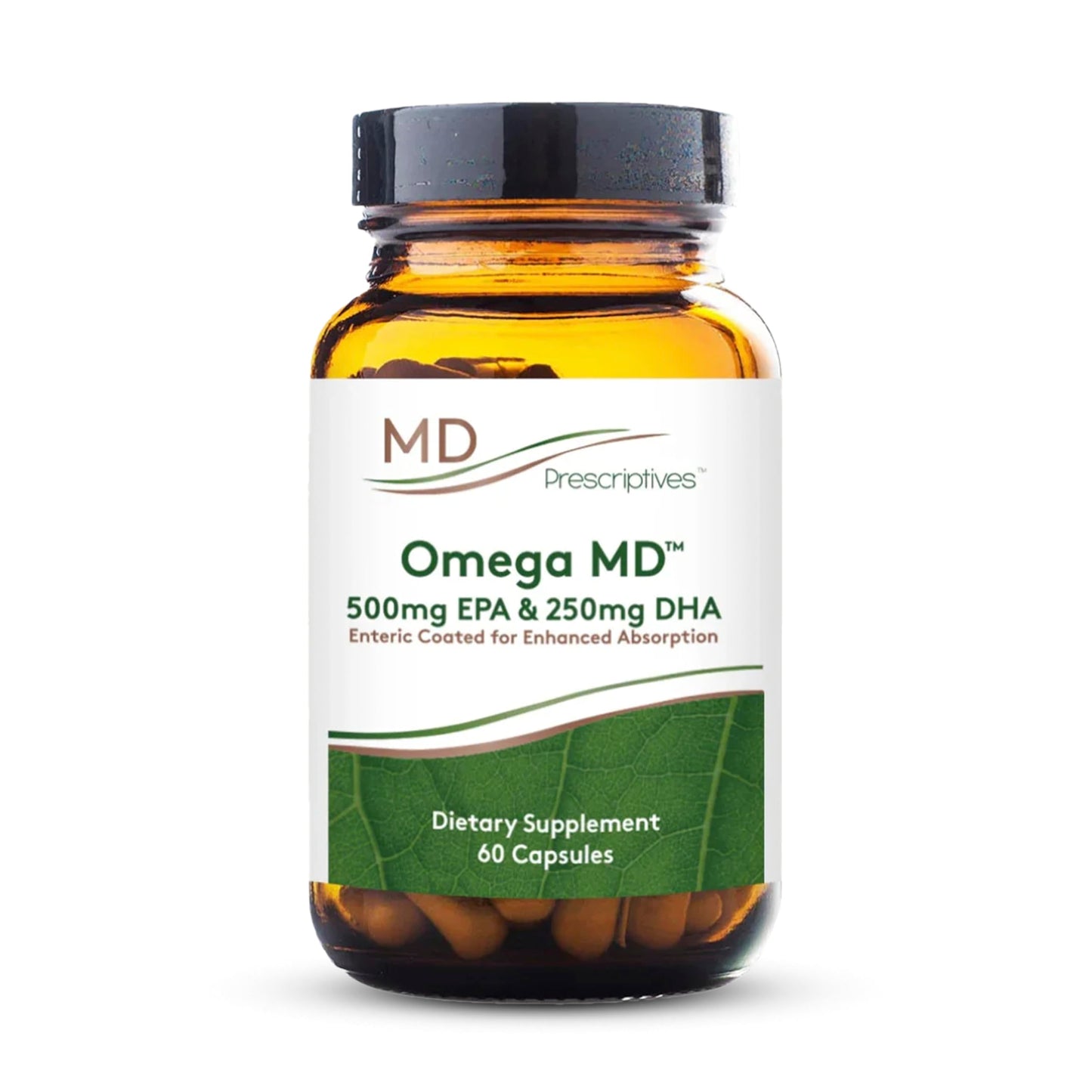 MD Prescriptives Omega MD Supplement - 500 EPA & 250 DHA Omega-3 Fish Oil Softgels, 60 Softgels