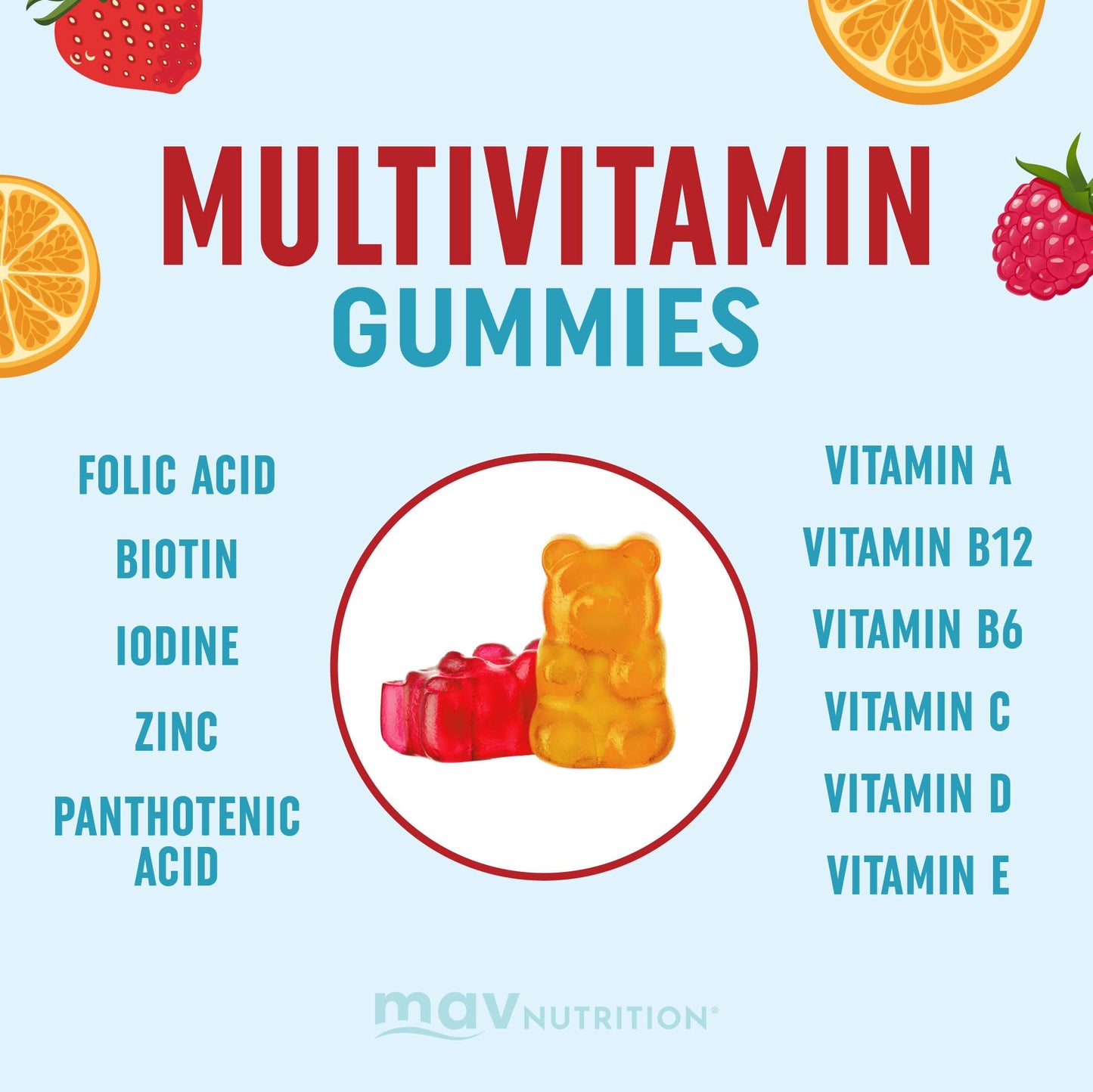 MAV NUTRITION Kids Multivitamin Gummies 90 Count